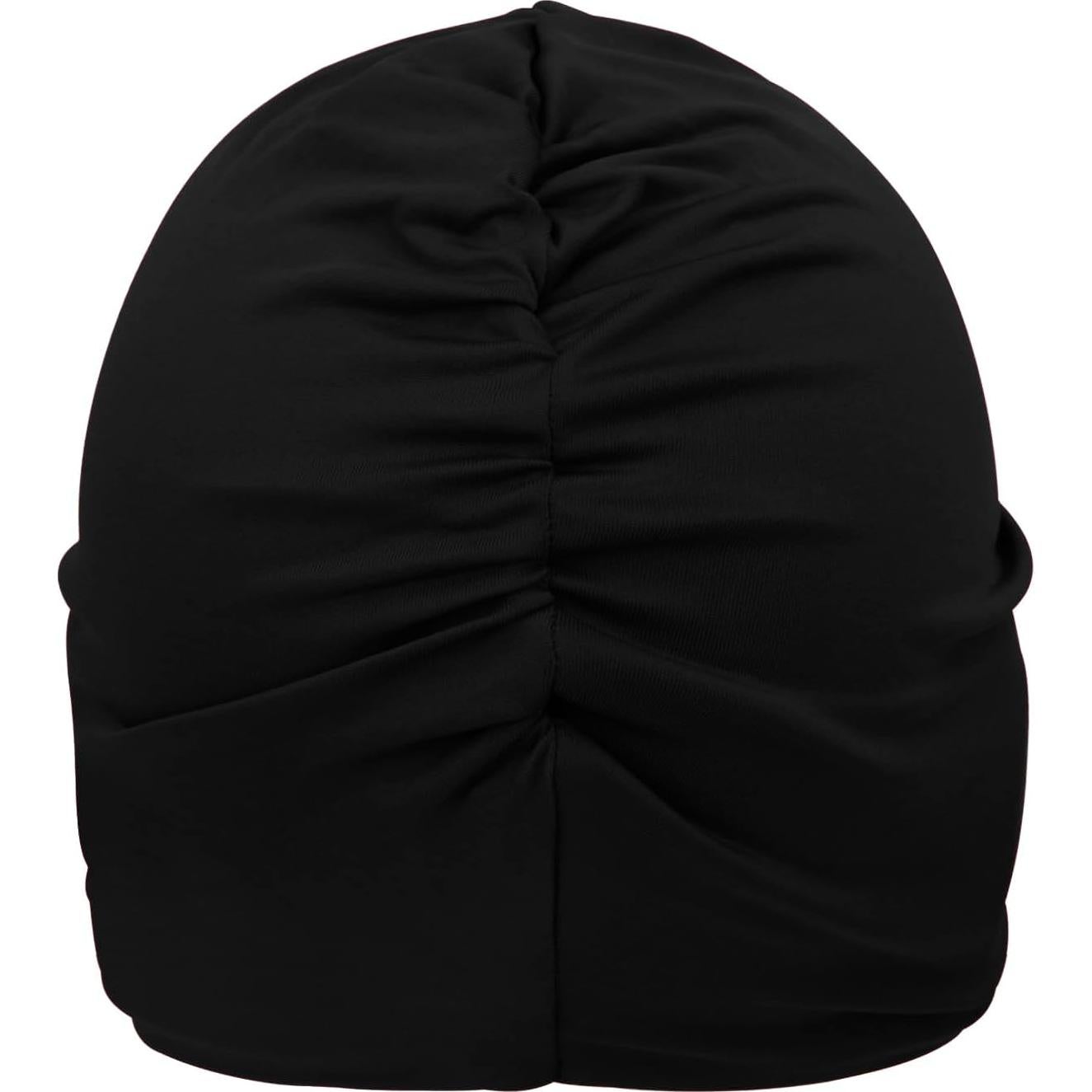 Gorro de Natación Turbante Clobeau para Mujeres - Negro