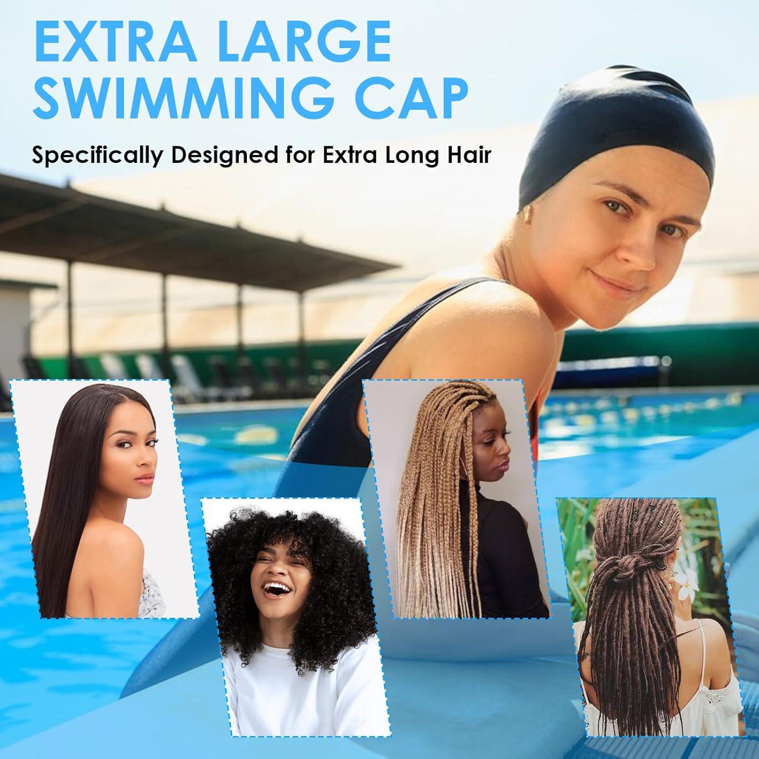 Gorro de Natación Silicona Extra Grande Yuanchu Negro