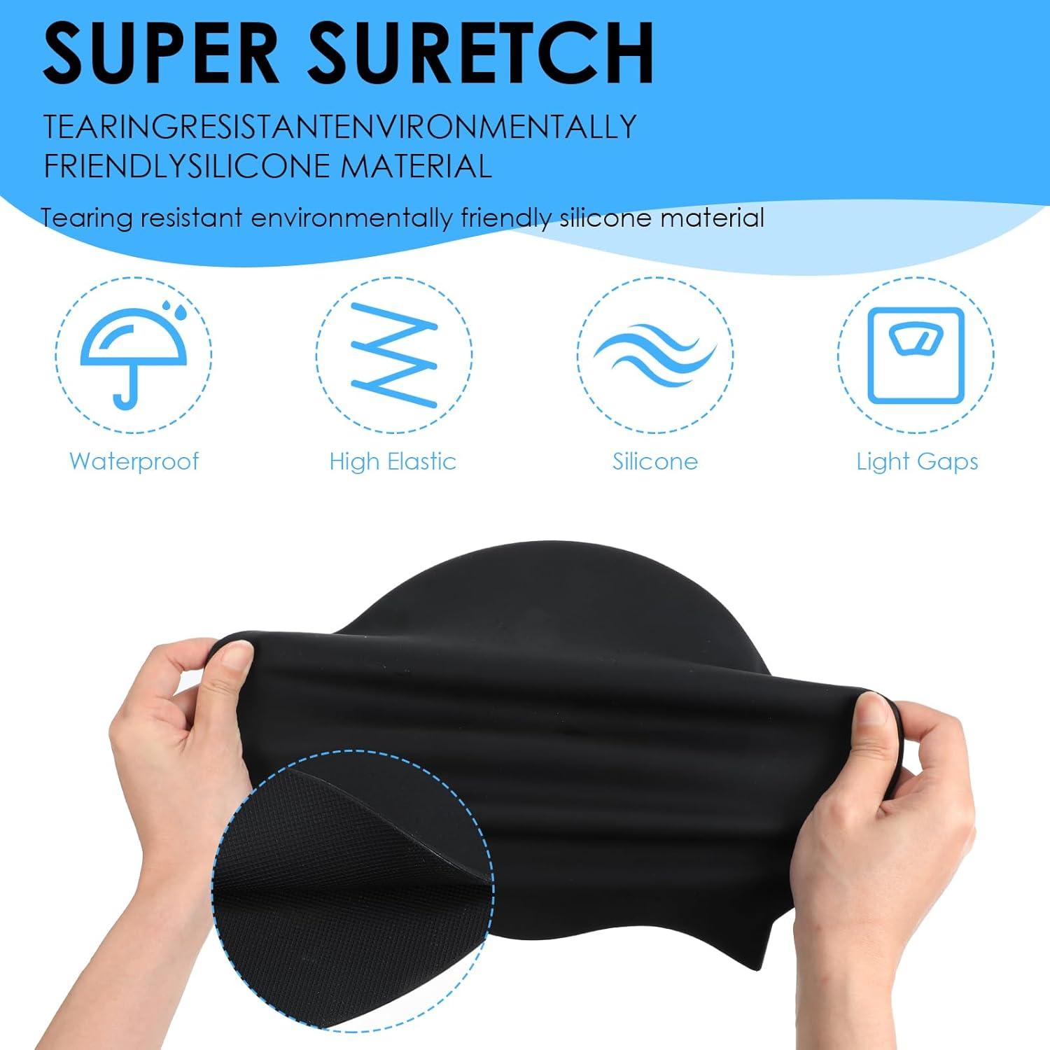 Gorro de Natación Silicona Extra Grande Yuanchu Negro