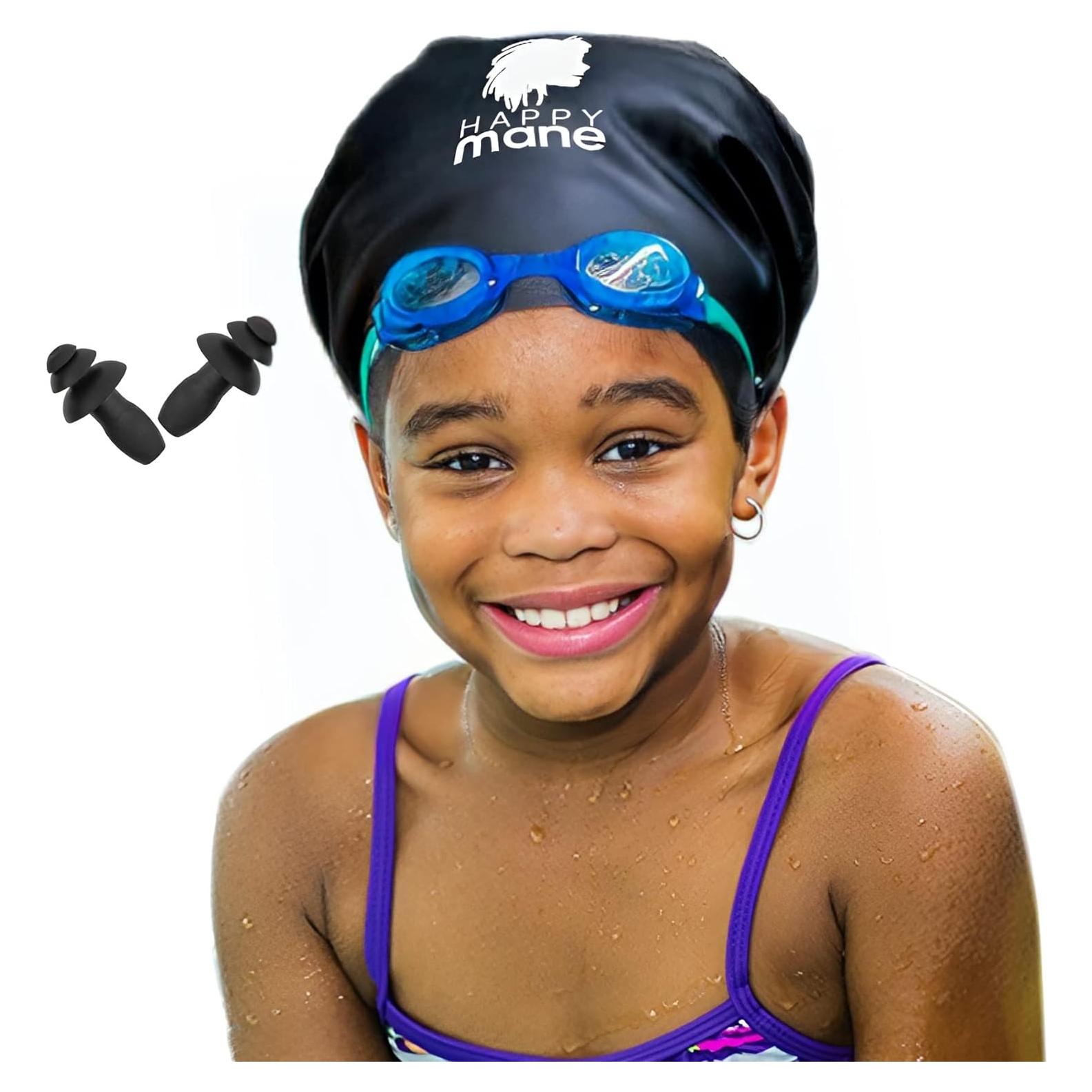 Gorro de Natación de Silicona Happy Mane para Trenzas y Dreadlocks