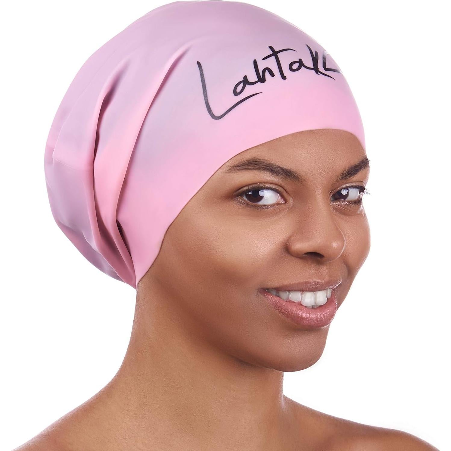 Gorro de natación XXL Lahtak para cabello largo y trenzas - Silicona