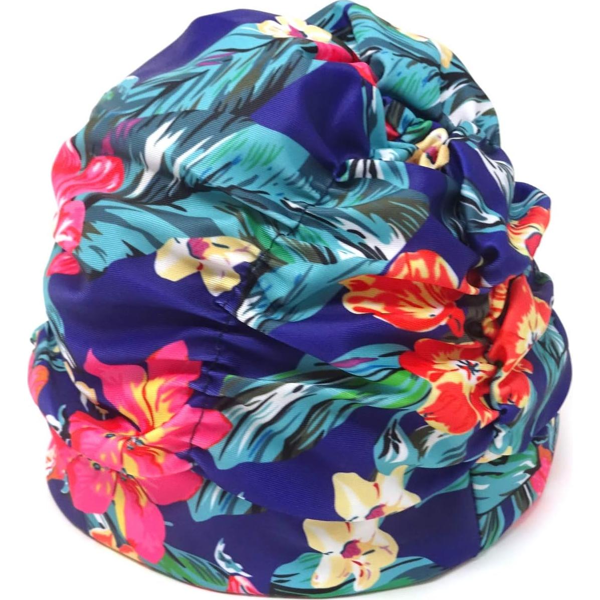 Gorro de natación plisado Honbay para cabello largo - Canna