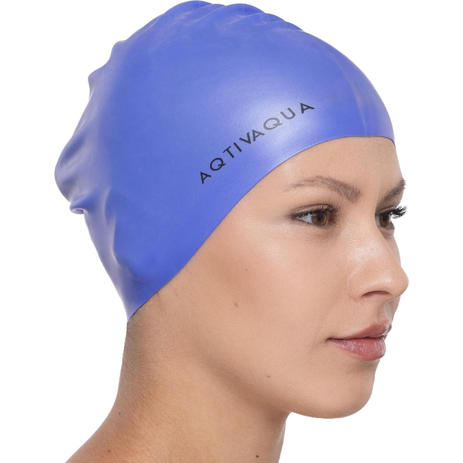 Gorro de Natación AqtivAqua de Silicona Azul Unisex