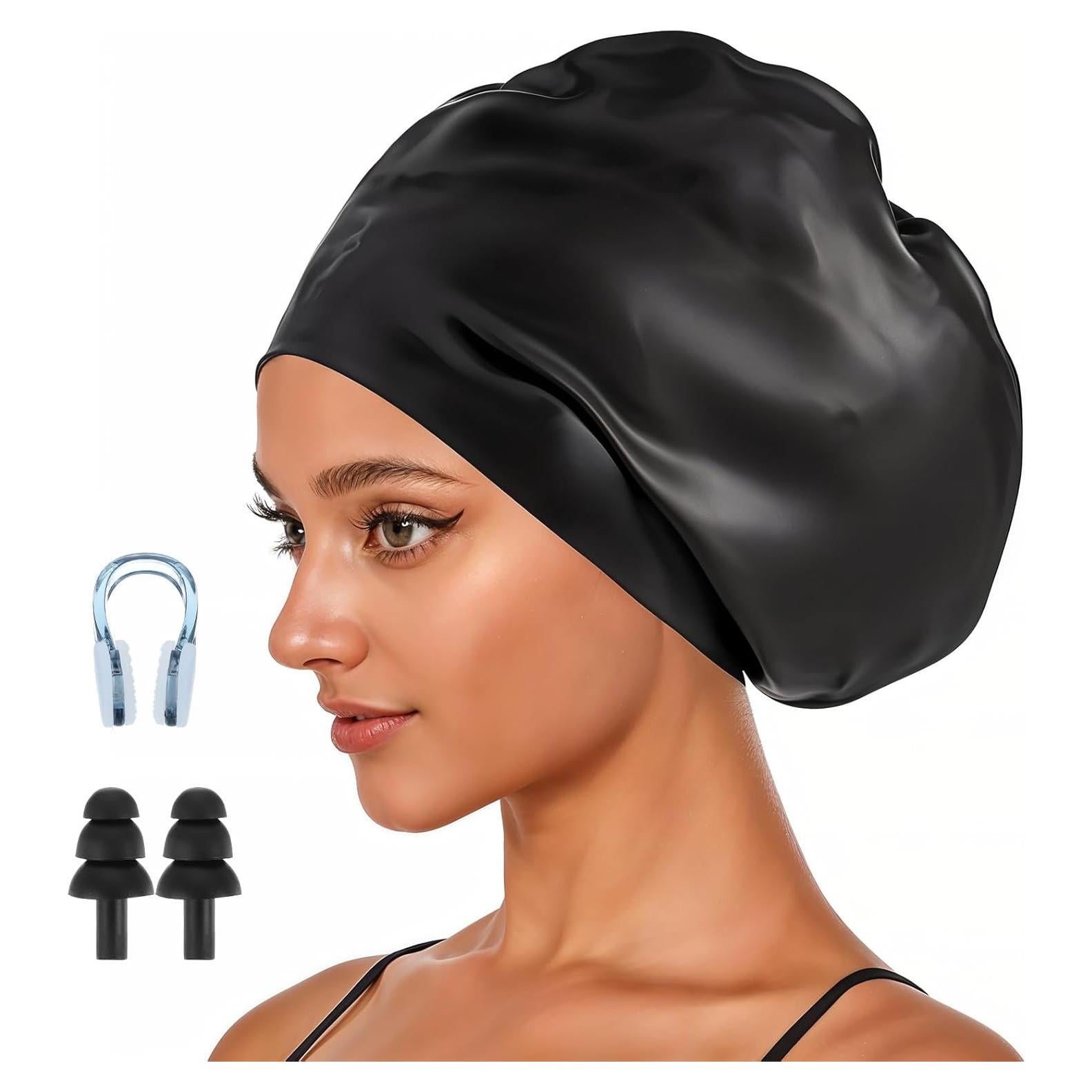 Gorro de Natación Silicona Prasacco SDWFVD para Cabello Largo