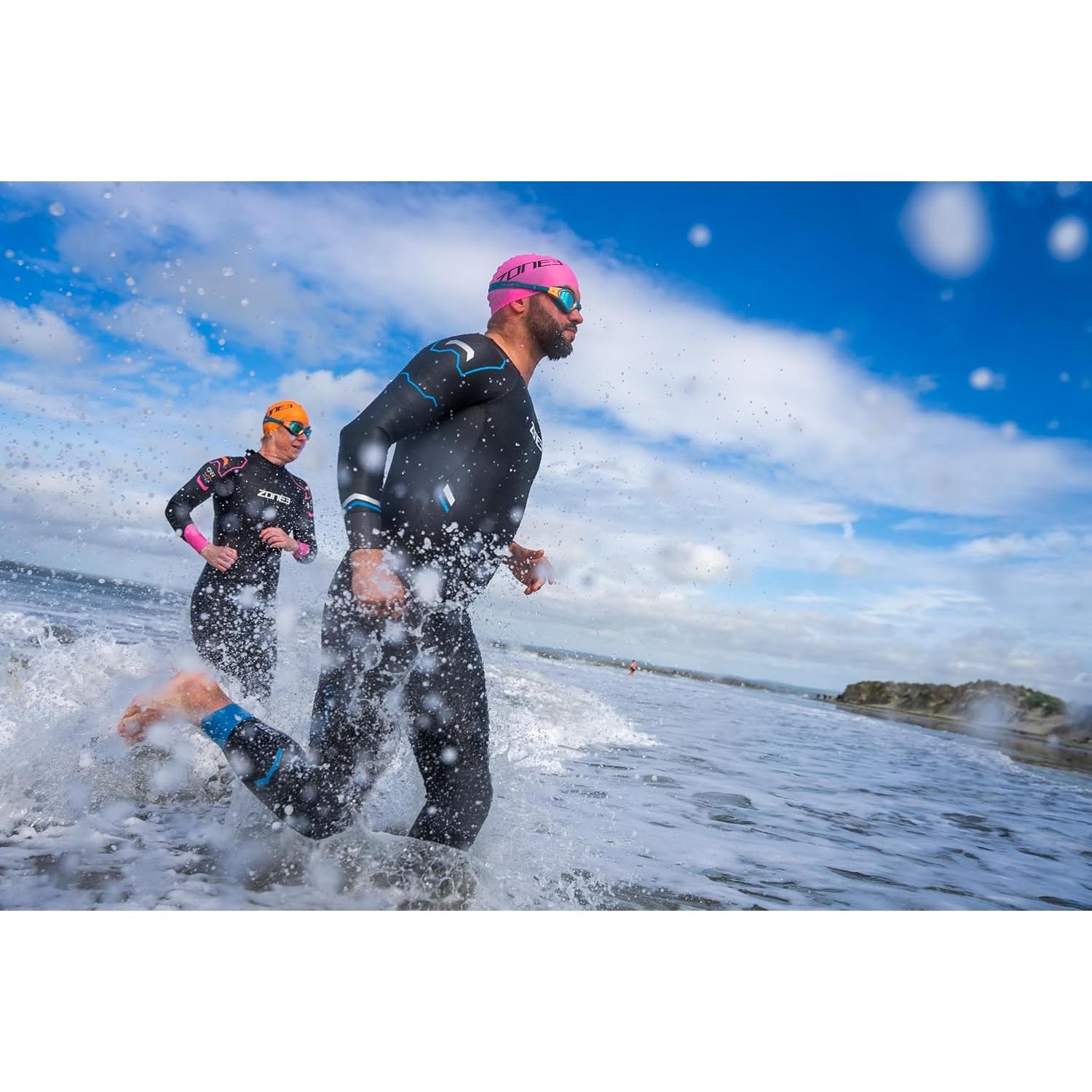Gorro de natación de silicona ZONE3 Hi-Vis Rosa Unisex