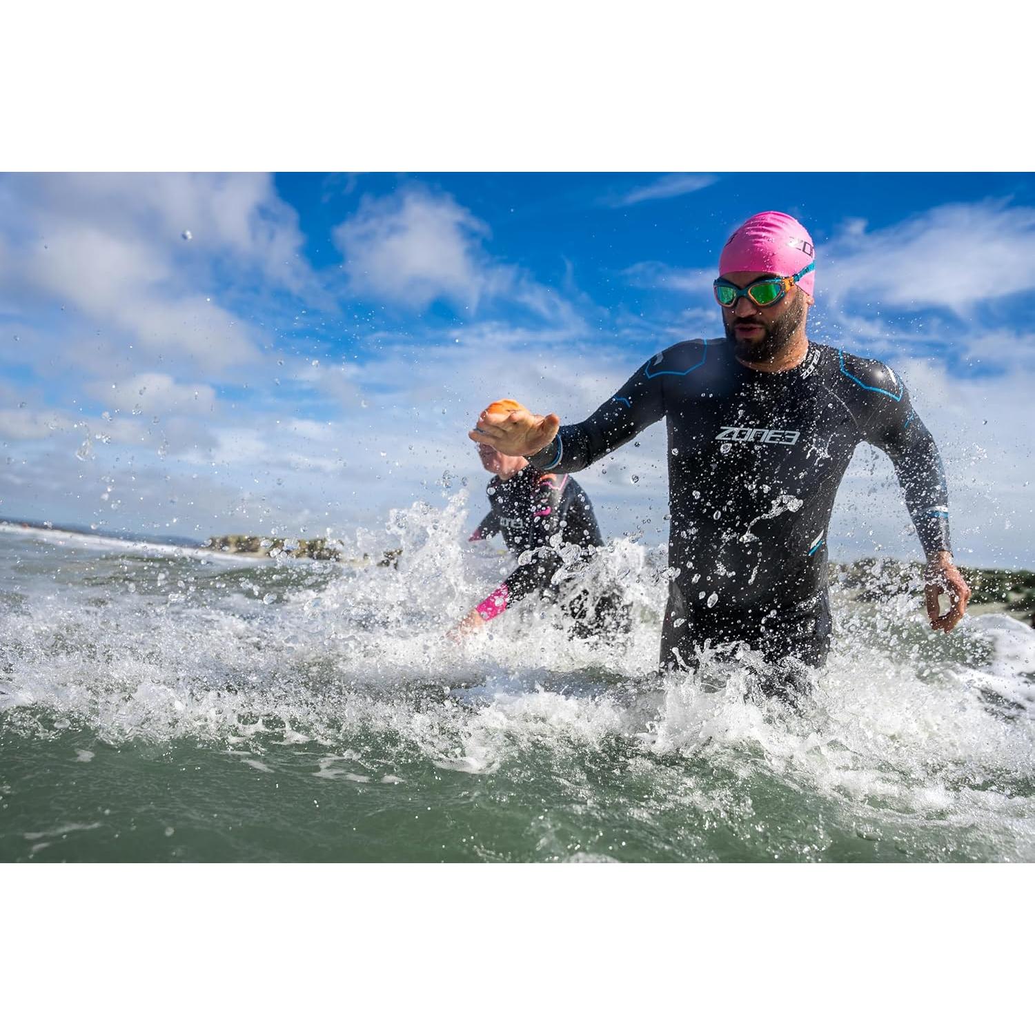 Gorro de natación de silicona ZONE3 Hi-Vis Rosa Unisex