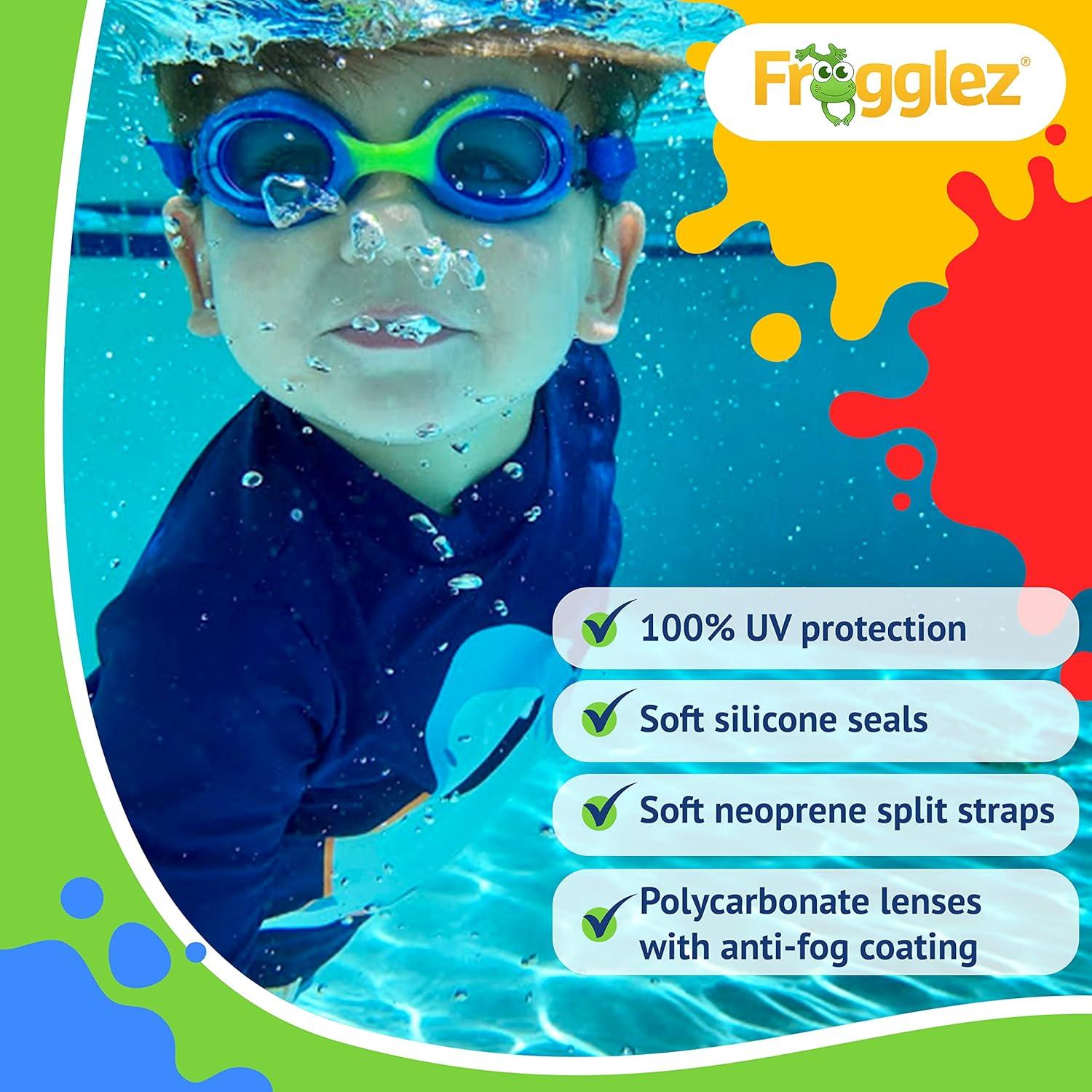 Gafas de natación antiempañantes Frogglez para niños 3-10 años