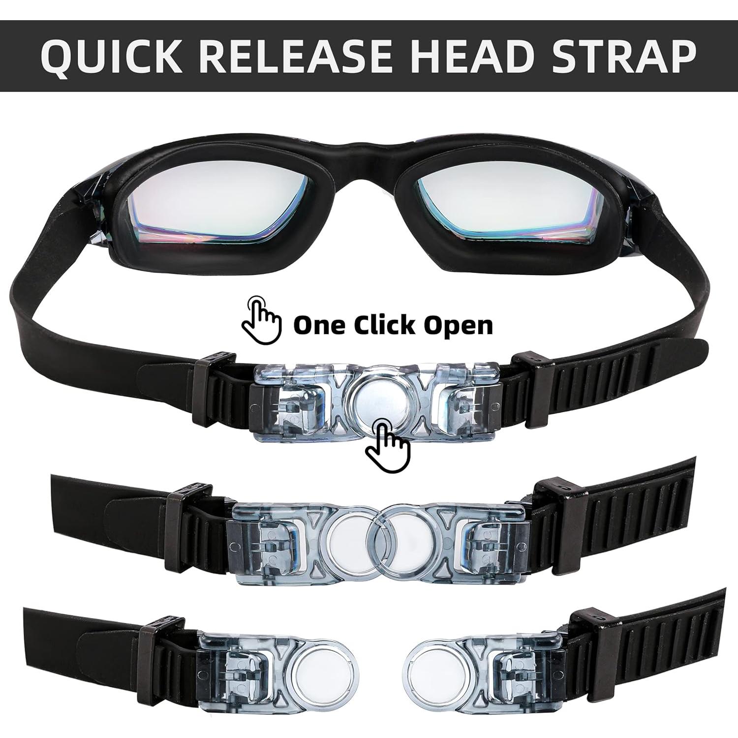 Gafas de natación anti-vaho 2 pares Unisex Aqua/Rosa