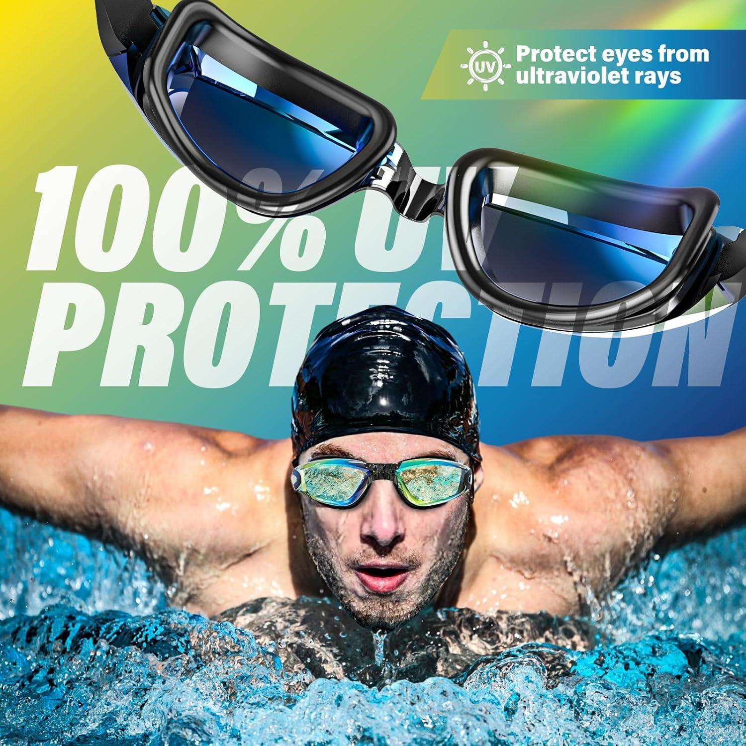 Paquete de 2 Gafas de Natación JugWoy con Lentes Polarizados UV