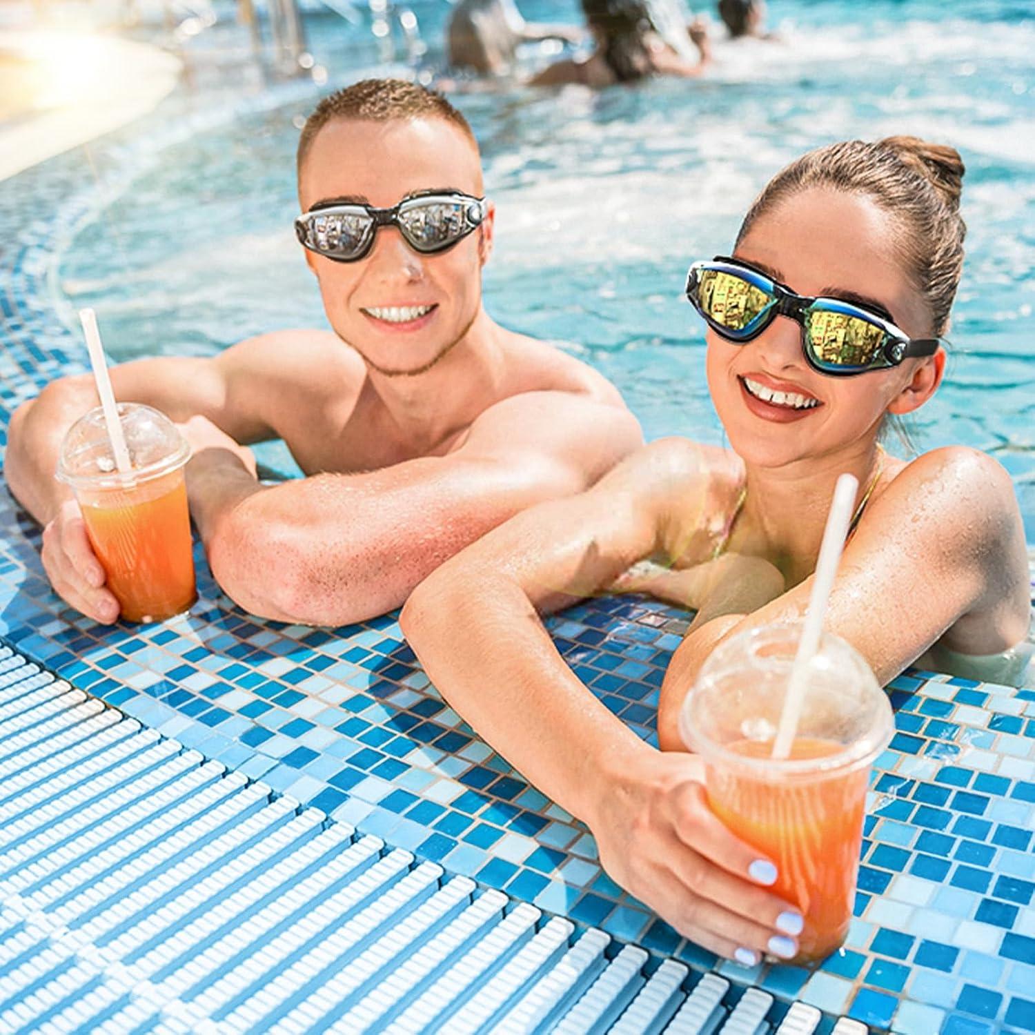 Paquete de 2 Gafas de Natación JugWoy con Lentes Polarizados UV