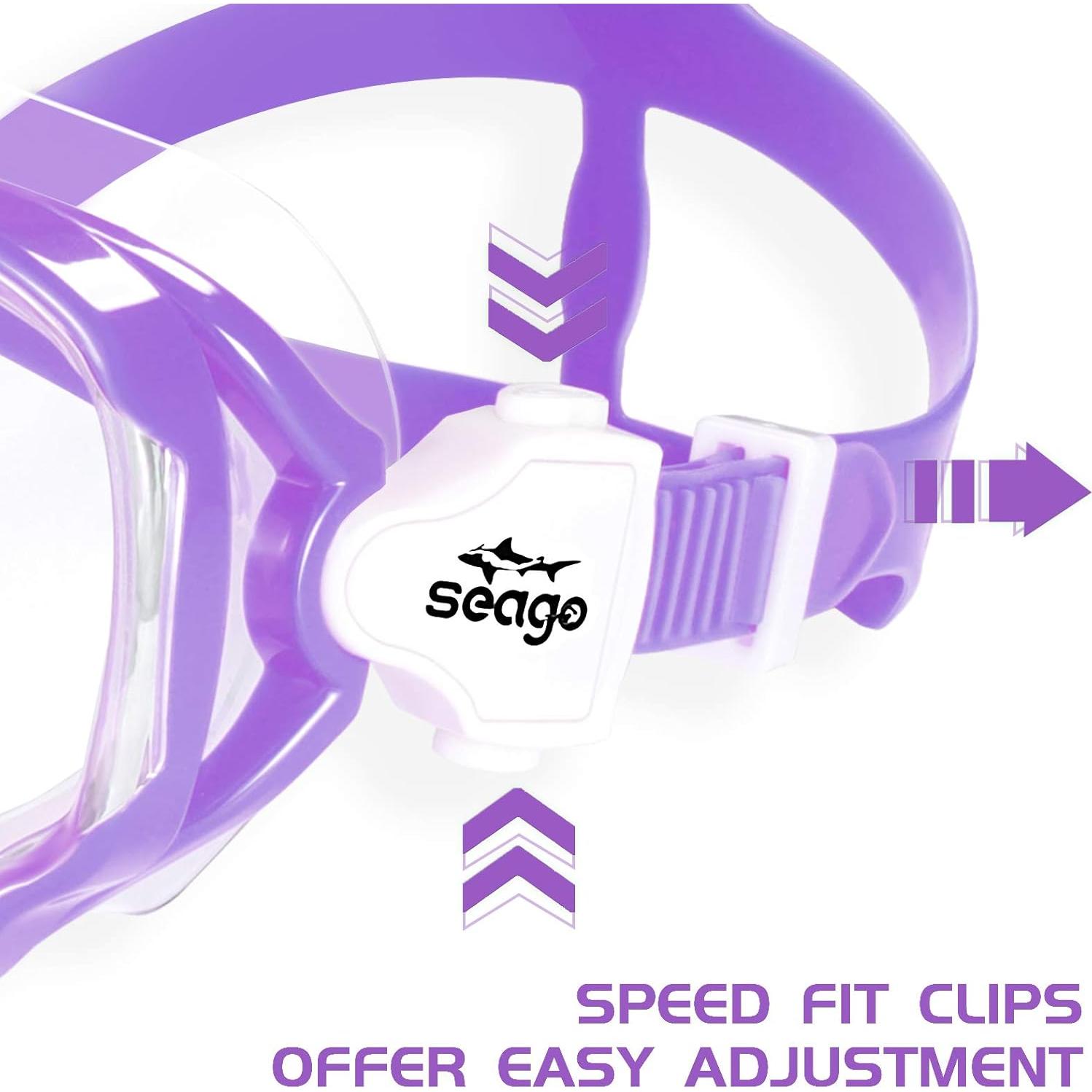 Máscara de Buceo Seago para Niños 5-15 Años Antivaho