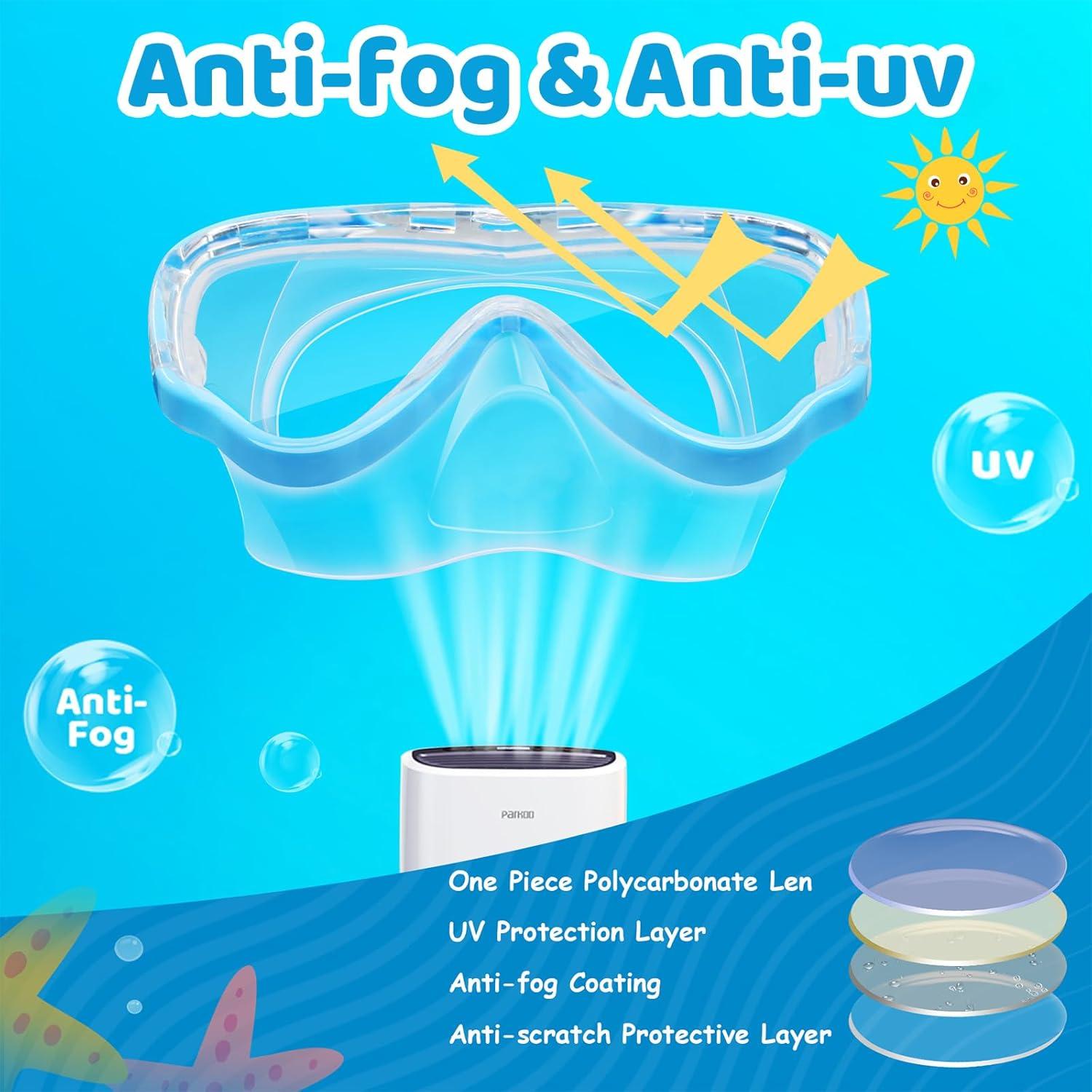 Gafas de natación Vvinca Kids con correa elástica y lentes UV