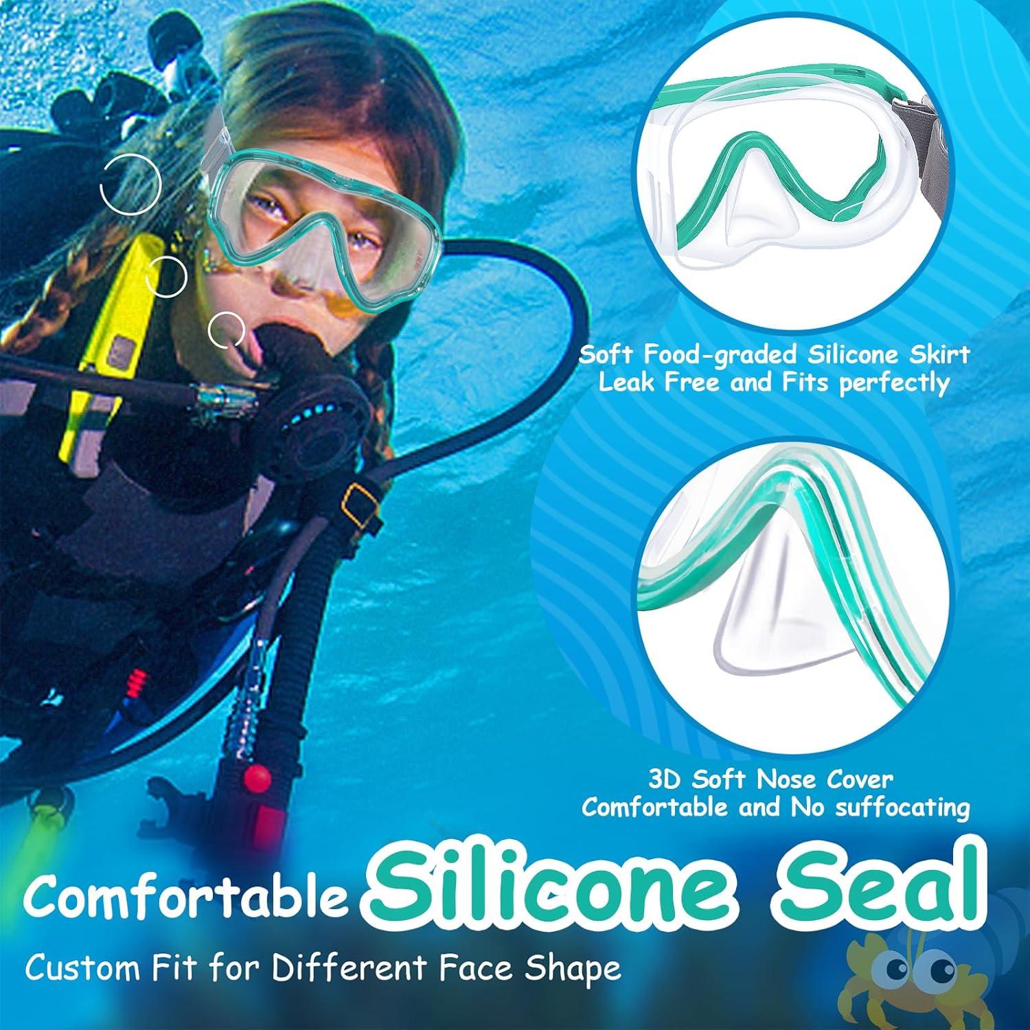 Gafas de natación Vvinca Kids con correa elástica y lentes UV