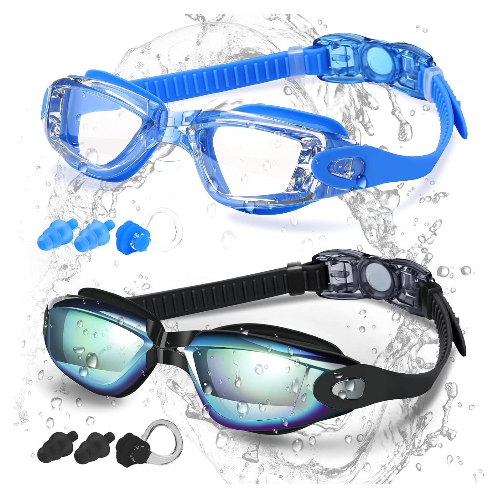 Gafas de Natación COOLOO Unisex Anti-Vaho UV 2 Paquetes