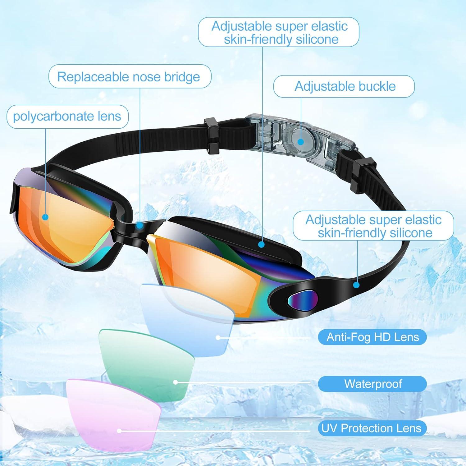Gafas de Natación Treela 10 Pcs Antivaho Silicona Ajustables