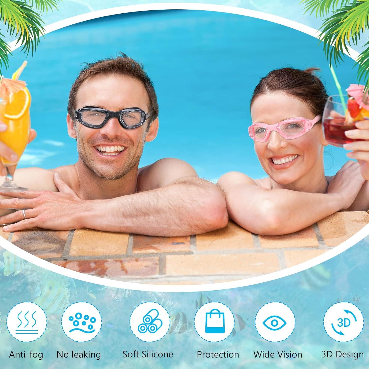 Paquete de 12 Gafas de Natación Antivaho Xuhal para Adultos