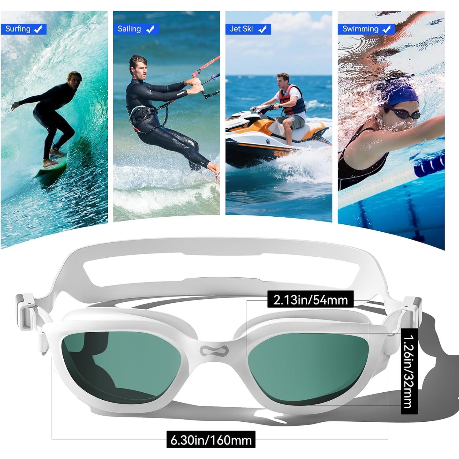 Gafas de Natación COPOZZ para Adultos con Protección UV y Anti-empañamiento