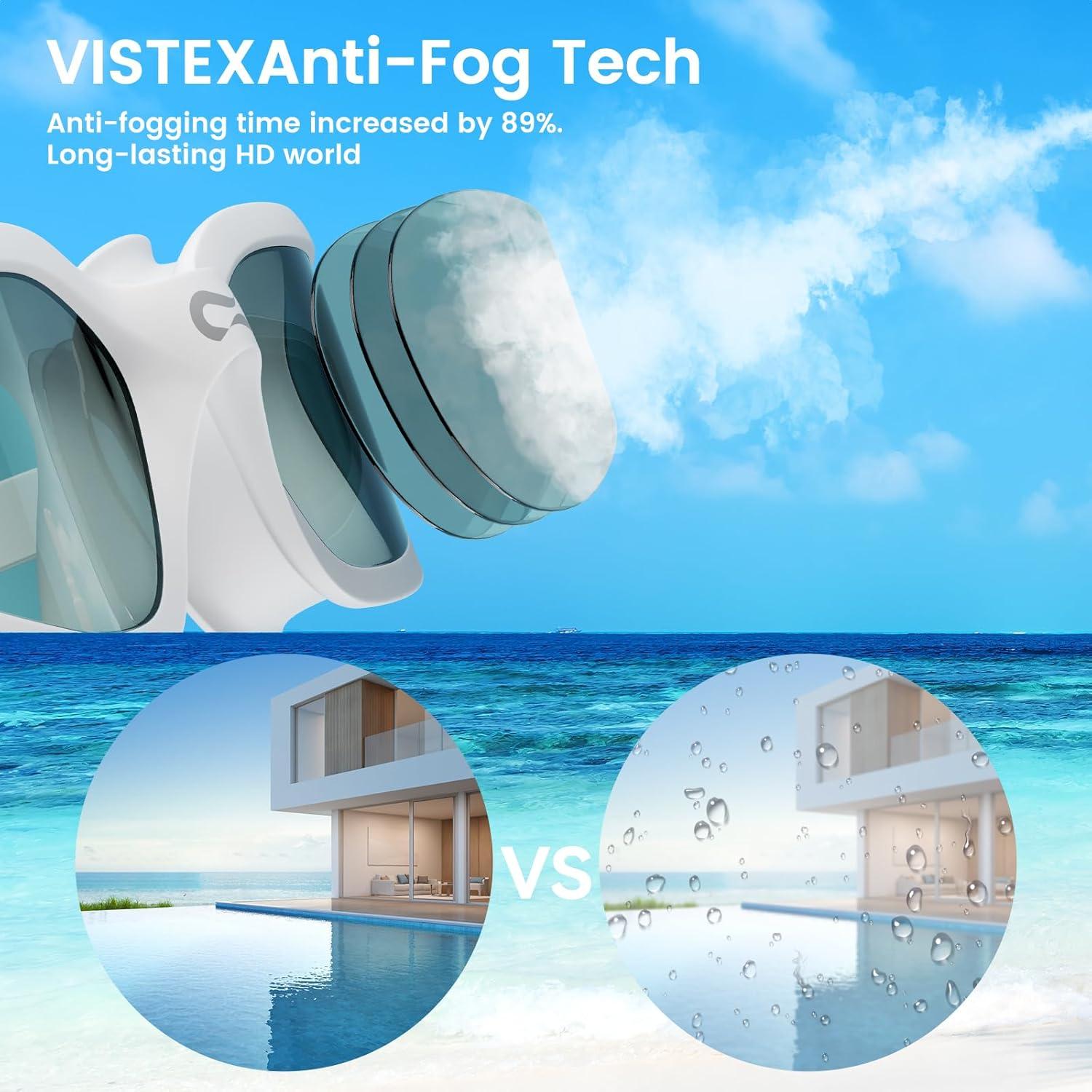 Gafas de Natación COPOZZ para Adultos con Protección UV y Anti-empañamiento