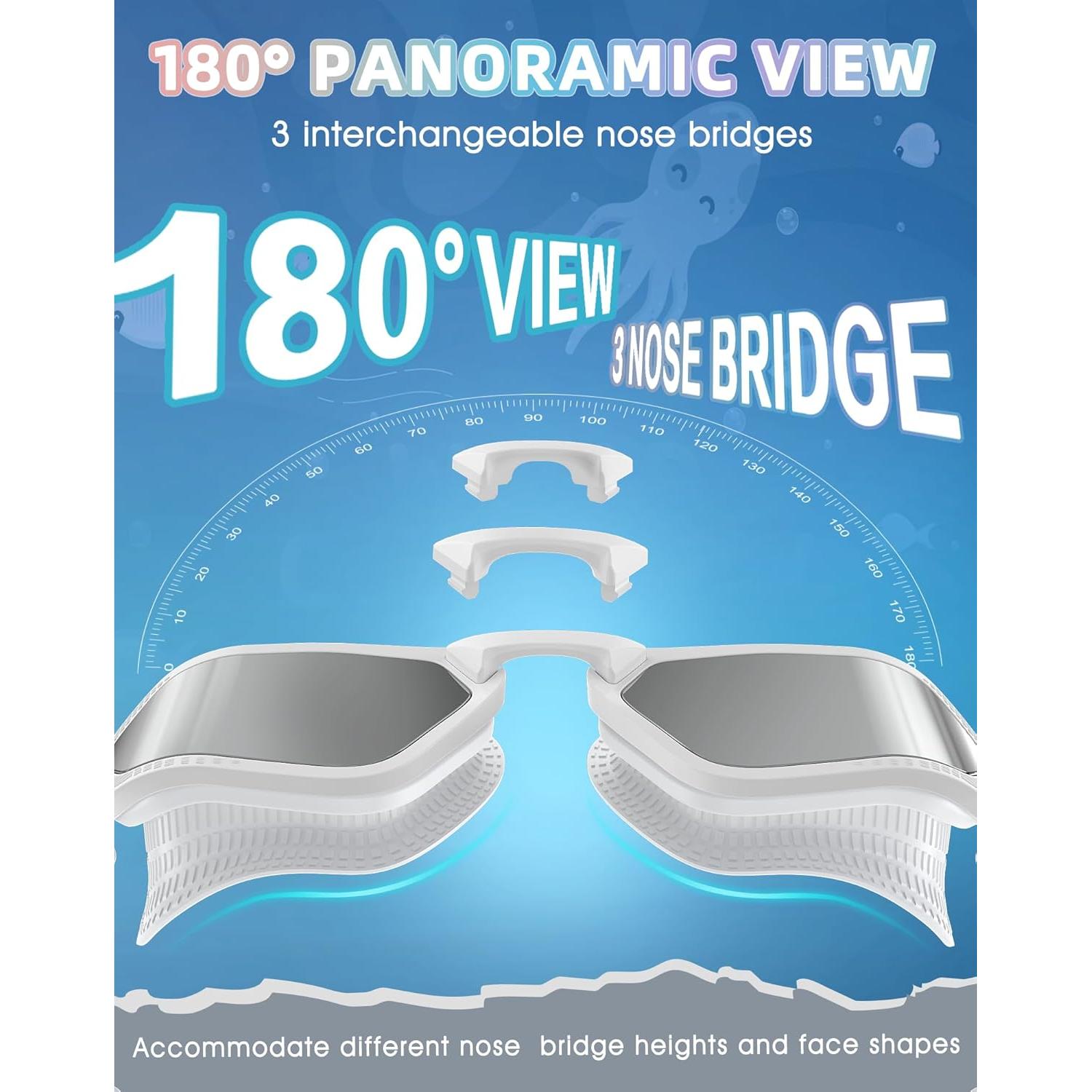 Gafas de Natación Greatever Unisex con Protección UV400