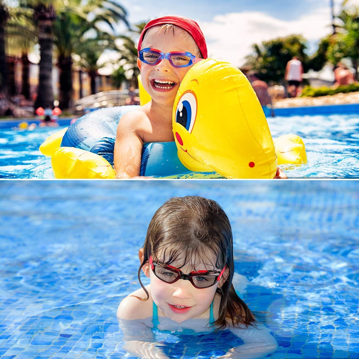 Gafas de natación COOLOO para niños, 2 paquetes, anti-vapor