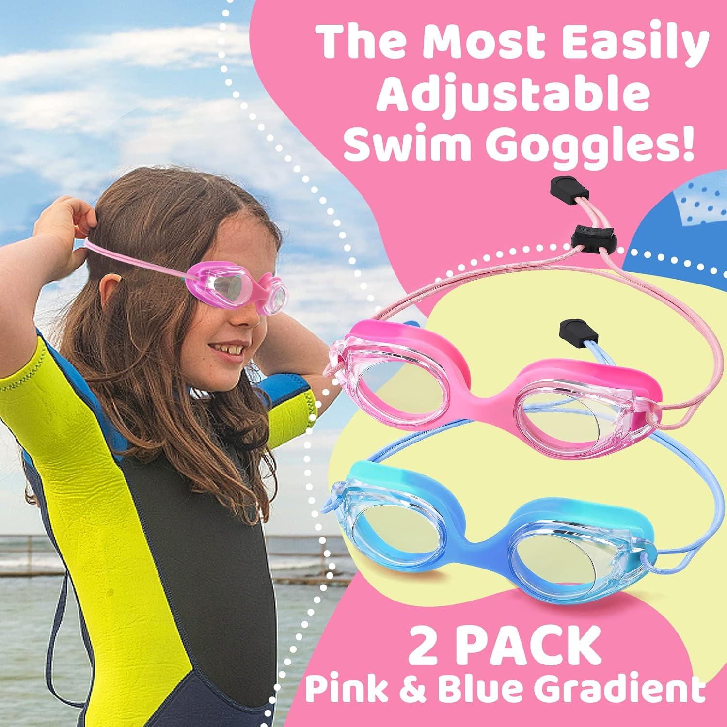 Gafas de natación Vvinca Kids con correa elástica y antiempañante