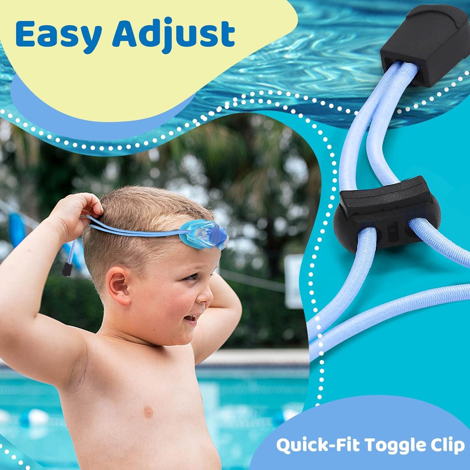 Gafas de natación Vvinca Kids con correa elástica y antiempañante