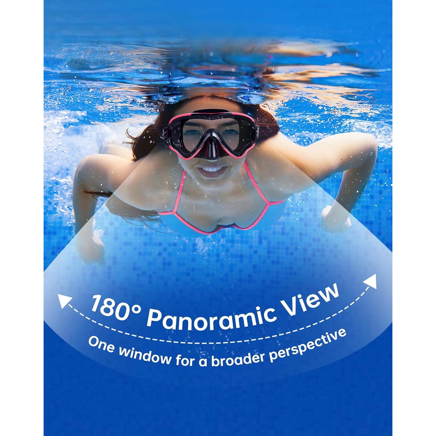 Gafas de natación VegoVia SW01 con cubierta para nariz 180°