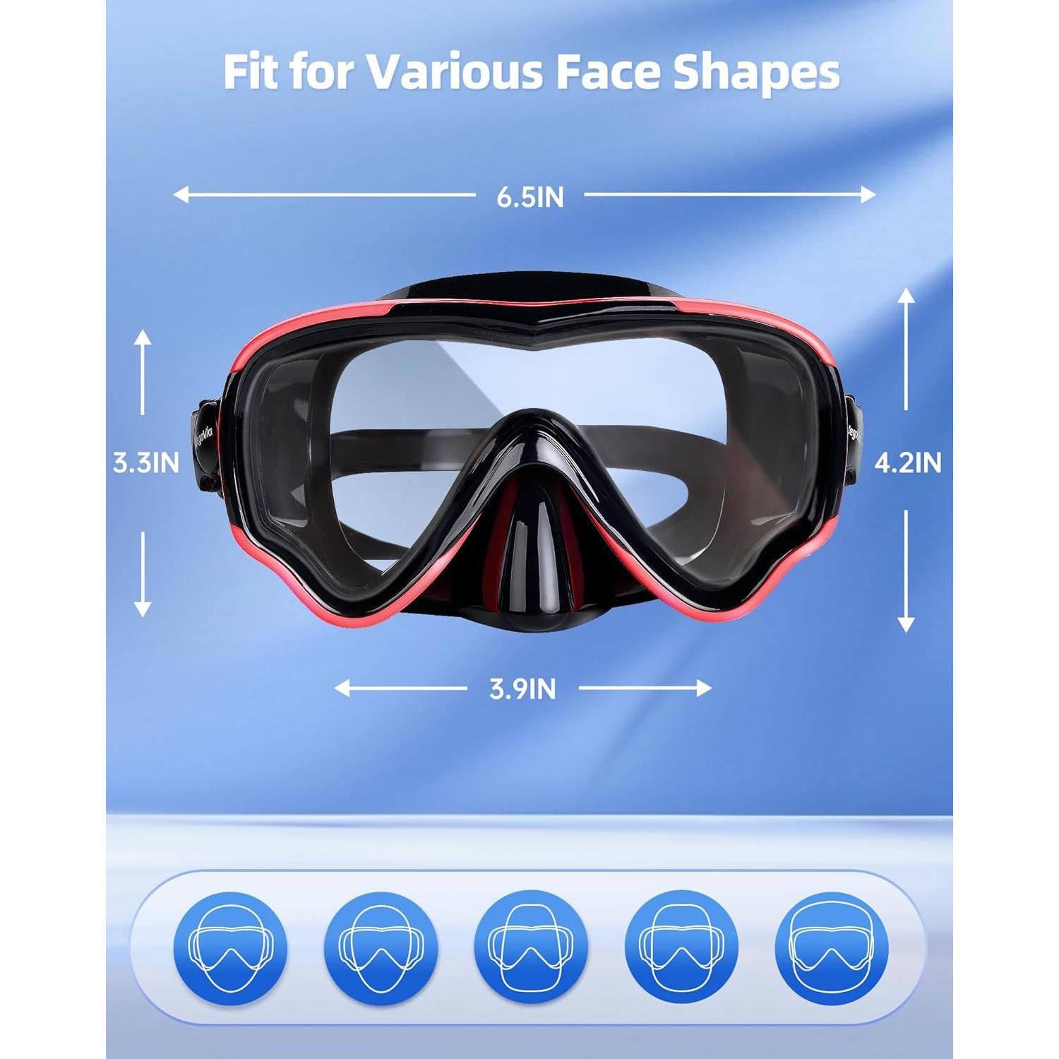 Gafas de natación VegoVia SW01 con cubierta para nariz 180°