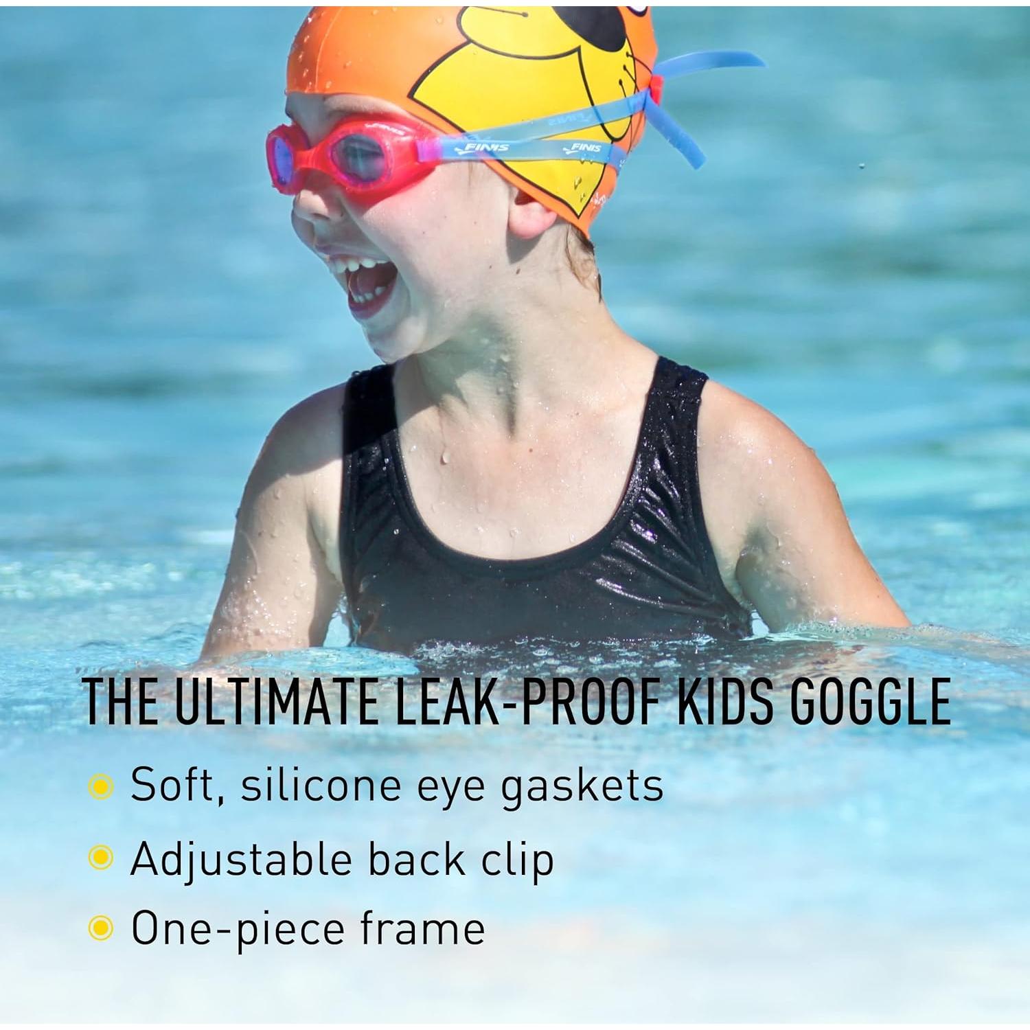 Gafas de natación FINIS H2 Jr Rosa/Aqua - Niños 3-6 años