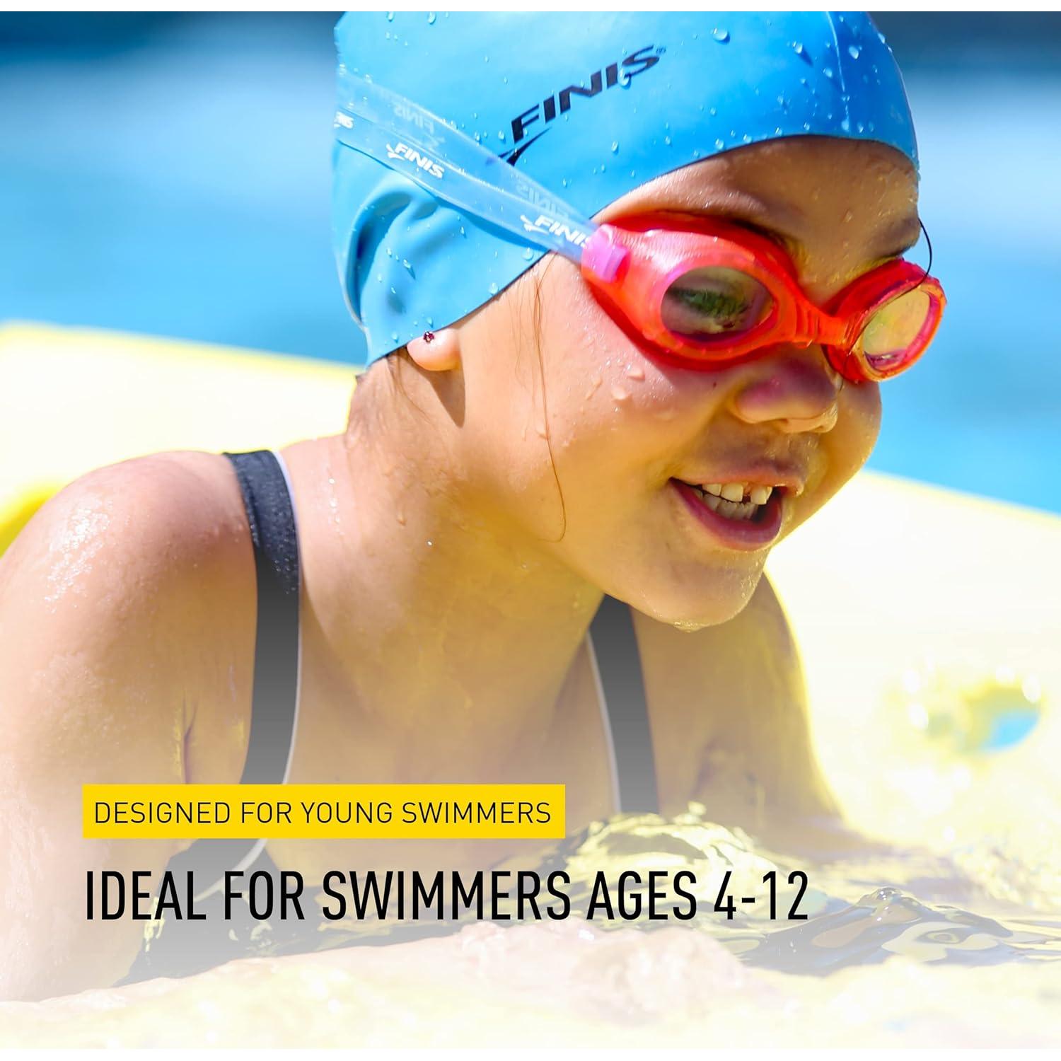 Gafas de natación FINIS H2 Jr Rosa/Aqua - Niños 3-6 años