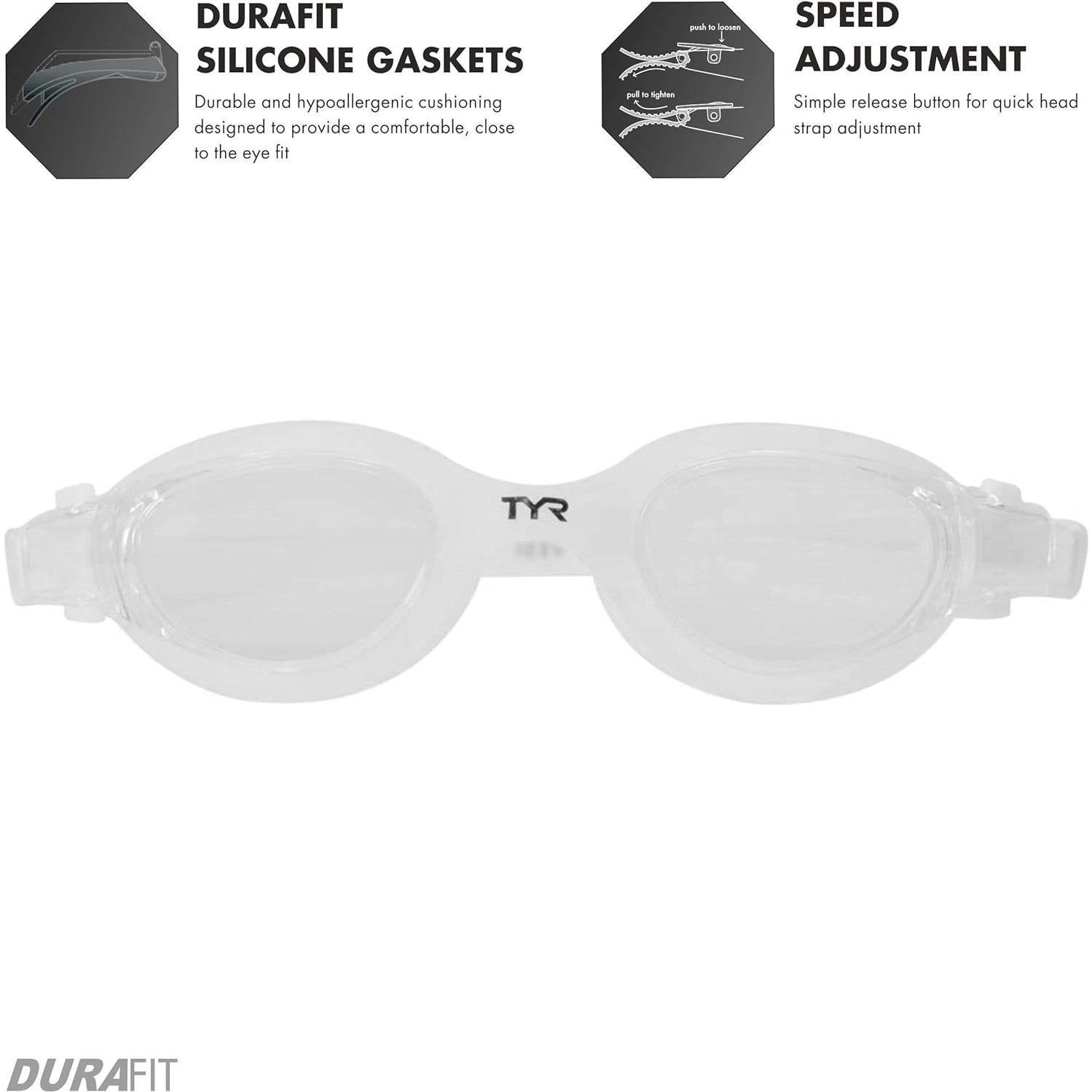 Gafas de natación TYR Vesi Ahumado/Azul Talla Única