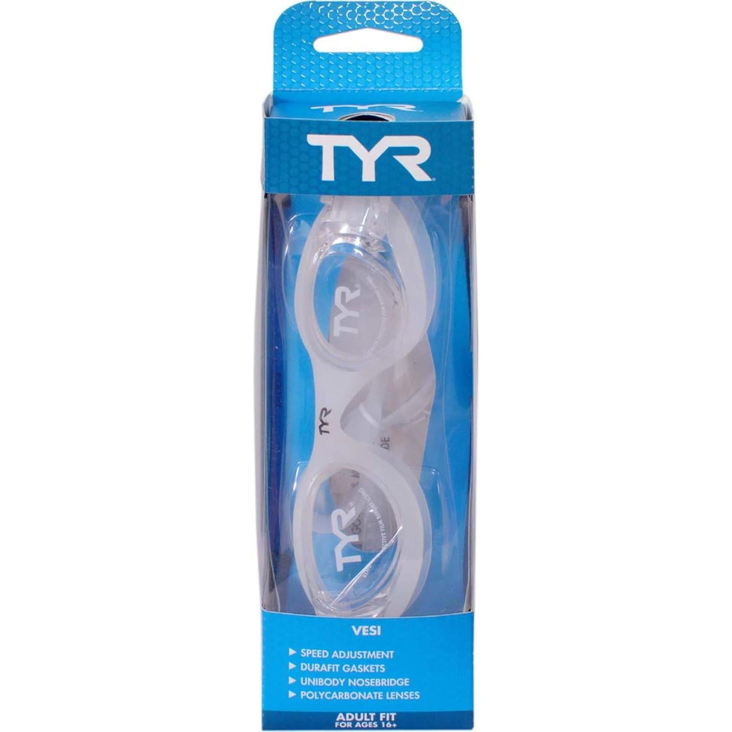 Gafas de natación TYR Vesi Ahumado/Azul Talla Única