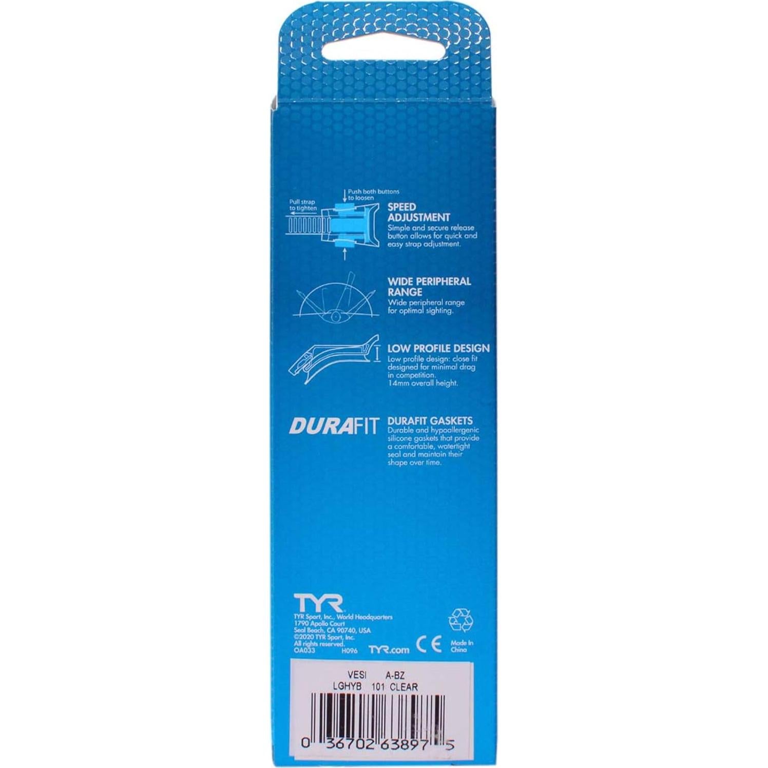 Gafas de natación TYR Vesi Ahumado/Azul Talla Única