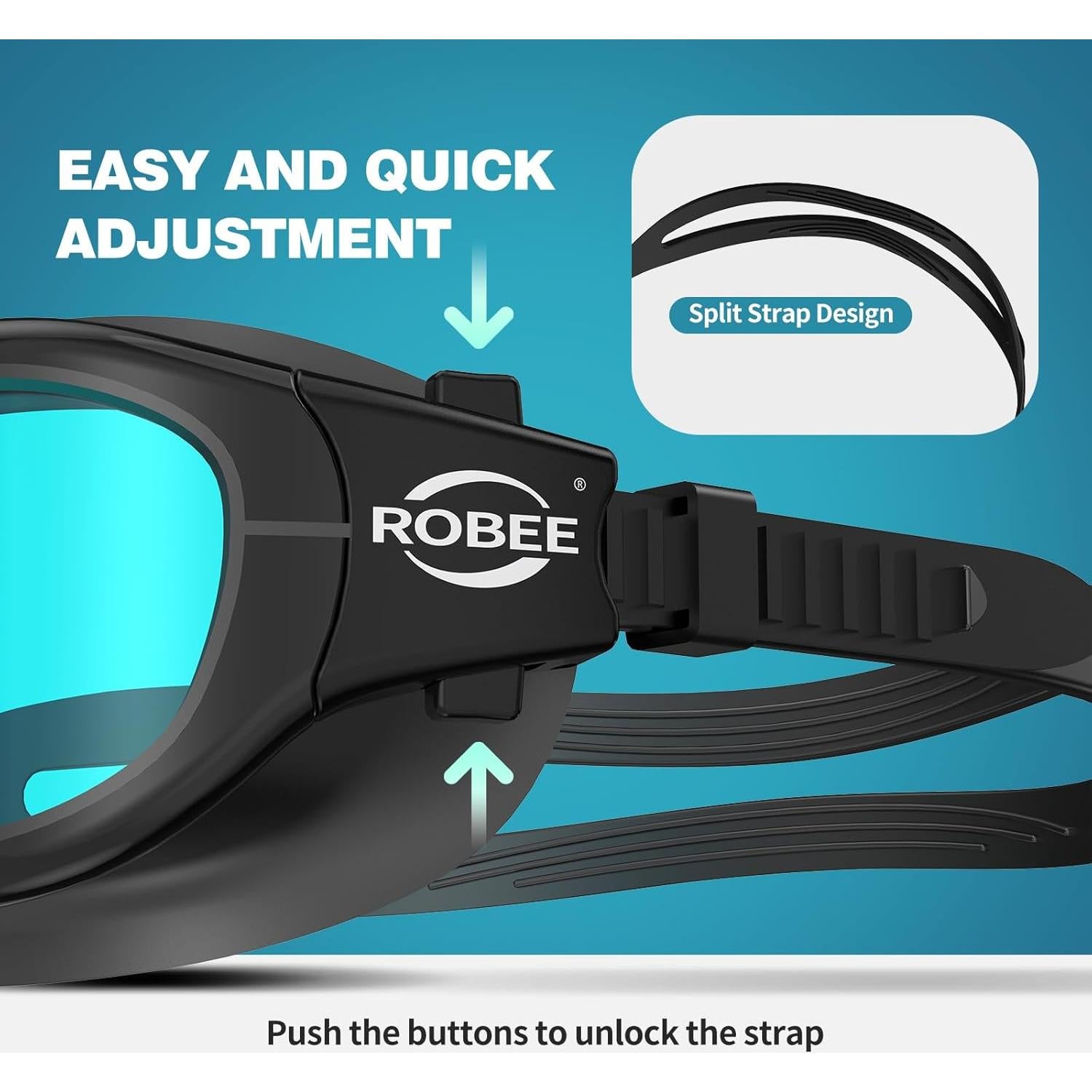 Gafas de natación Robee G1 polarizadas Blue Hawaii