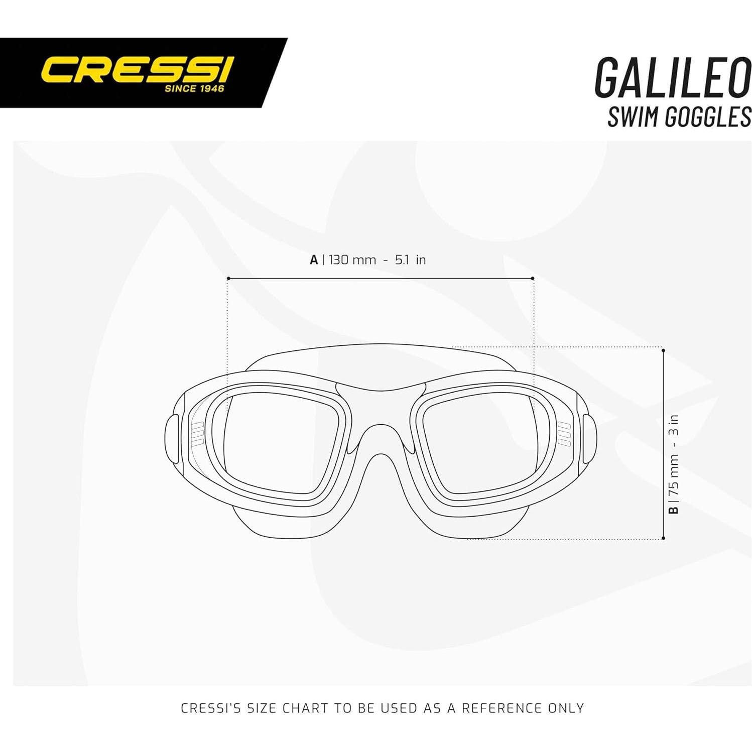 Gafas de natación Cressi Galileo con lentes de vidrio templado