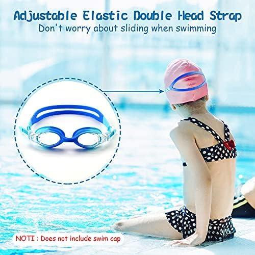 Gafas de natación COOLOO para niños, 2 paquetes, anti-vaho