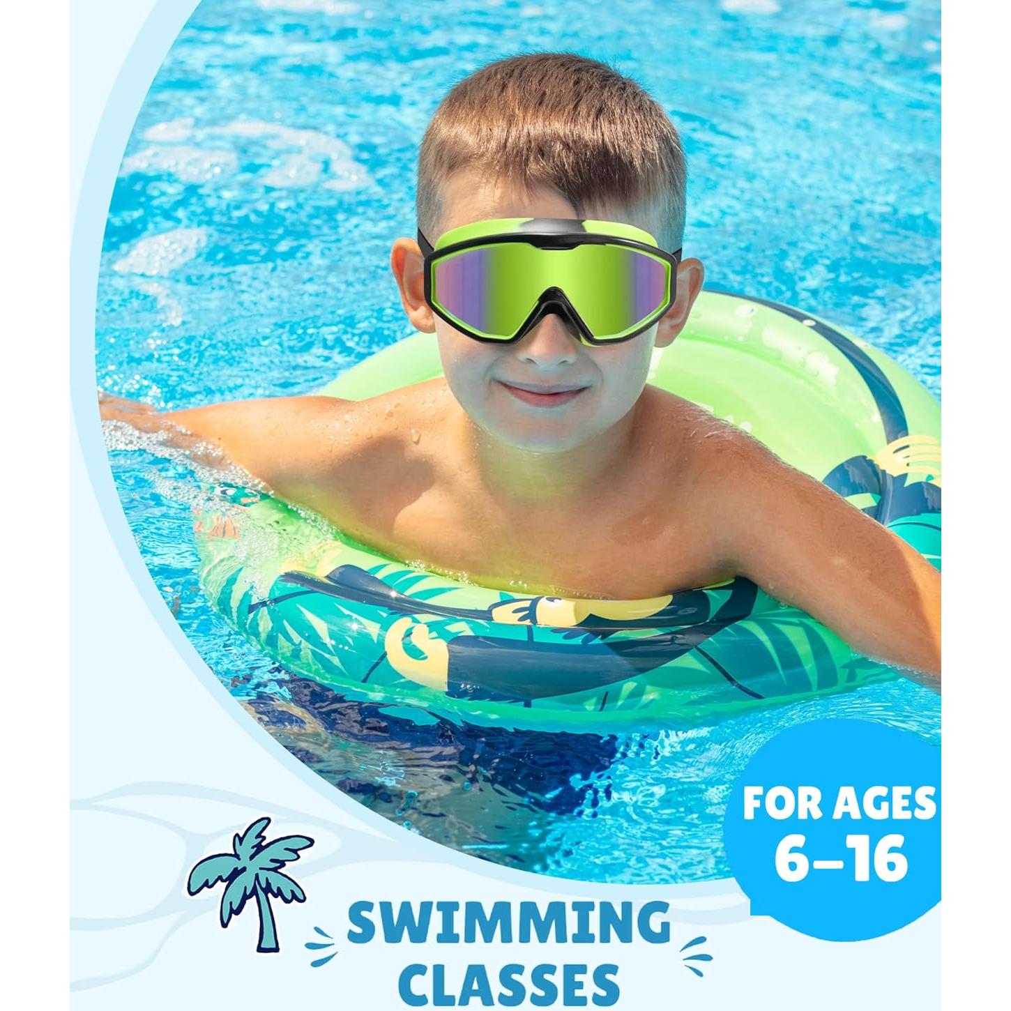 Gafas de natación NSSIW para niños 6-14 años, 3 paquetes
