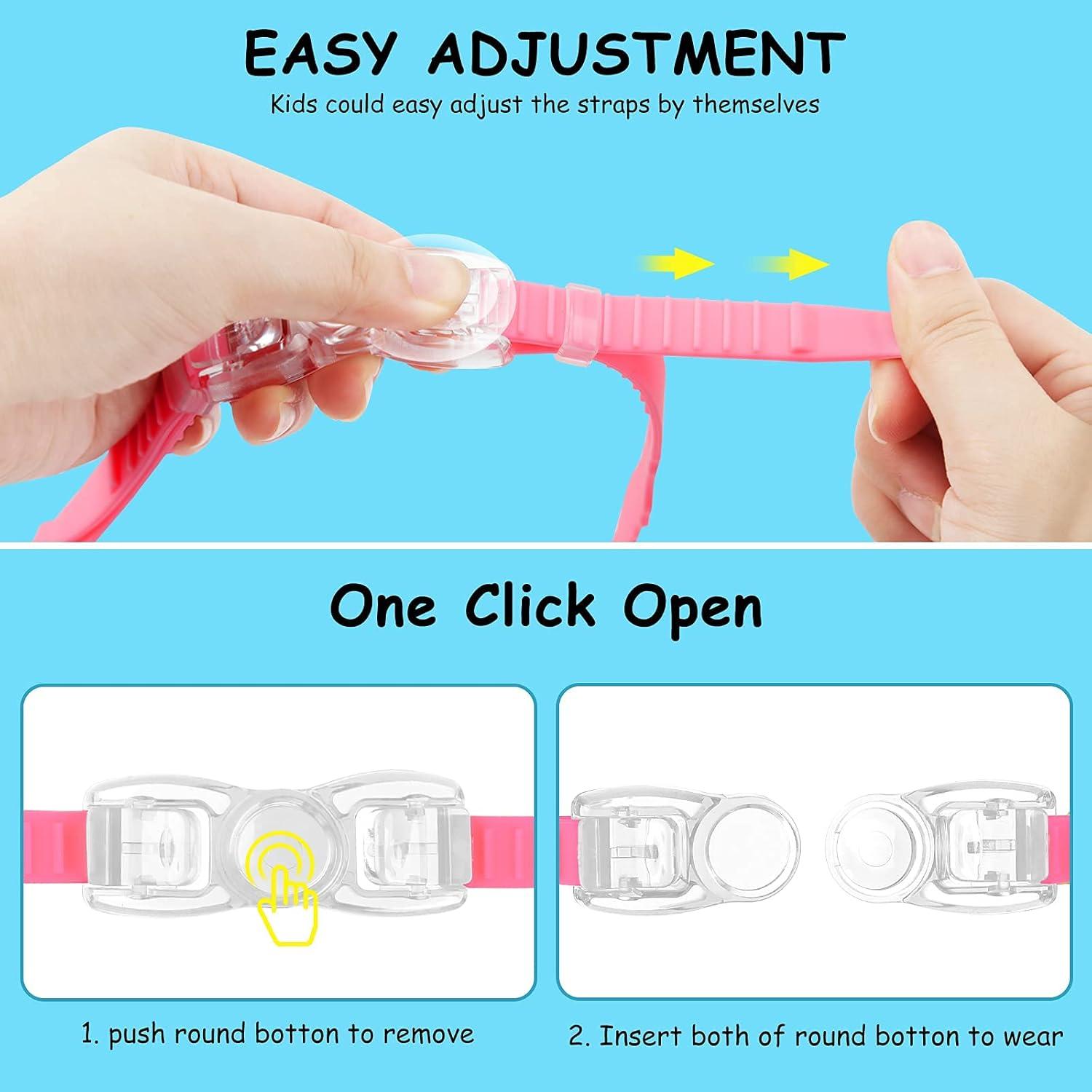 Gafas de natación COOLOO para niños 3-15 años, 2 paquetes