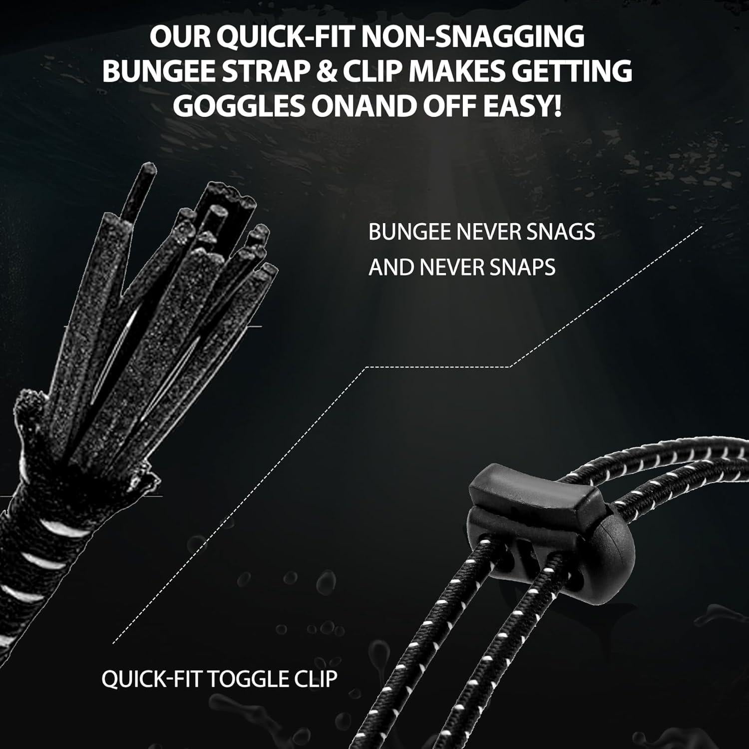 Gafas de natación Otionus unisex con correa elástica y lentes UV