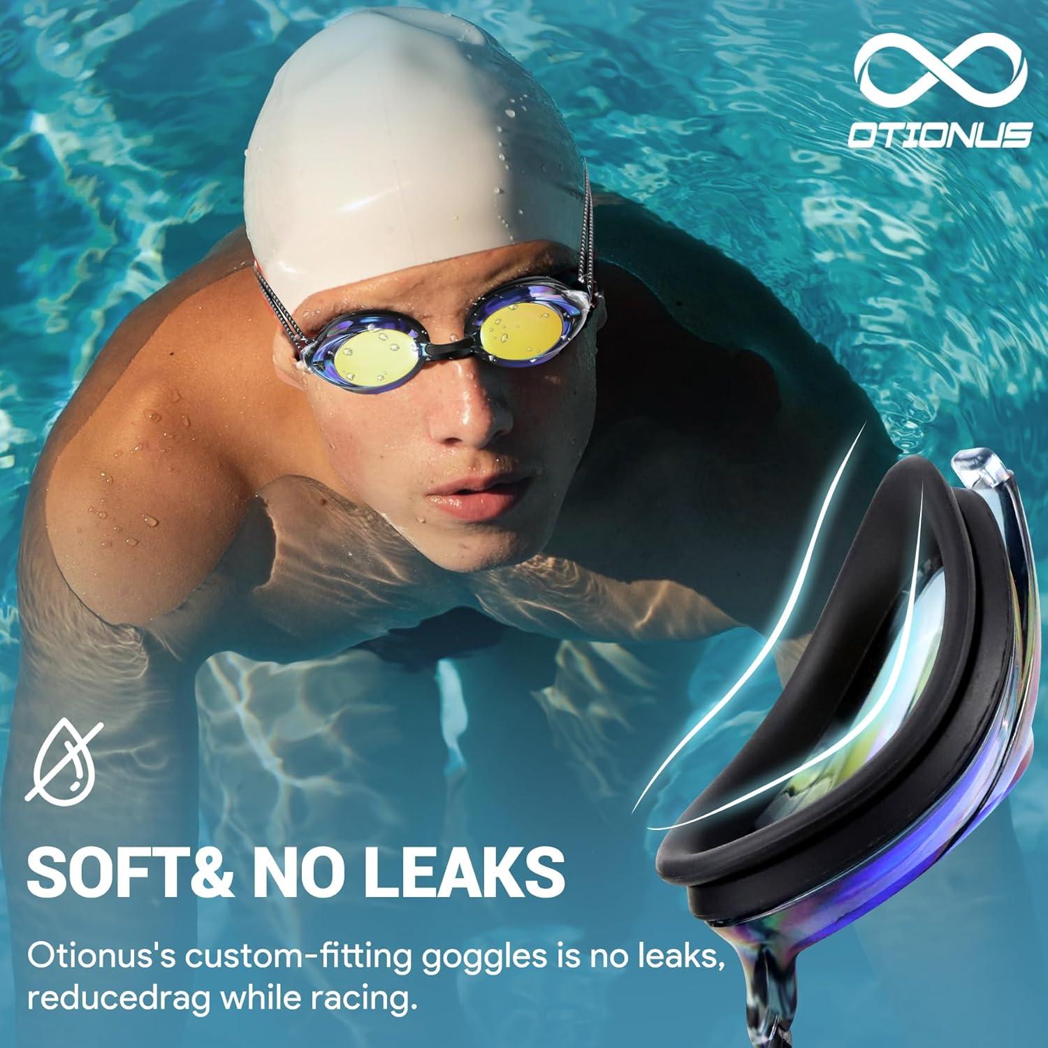 Gafas de natación Otionus unisex con correa elástica y lentes UV