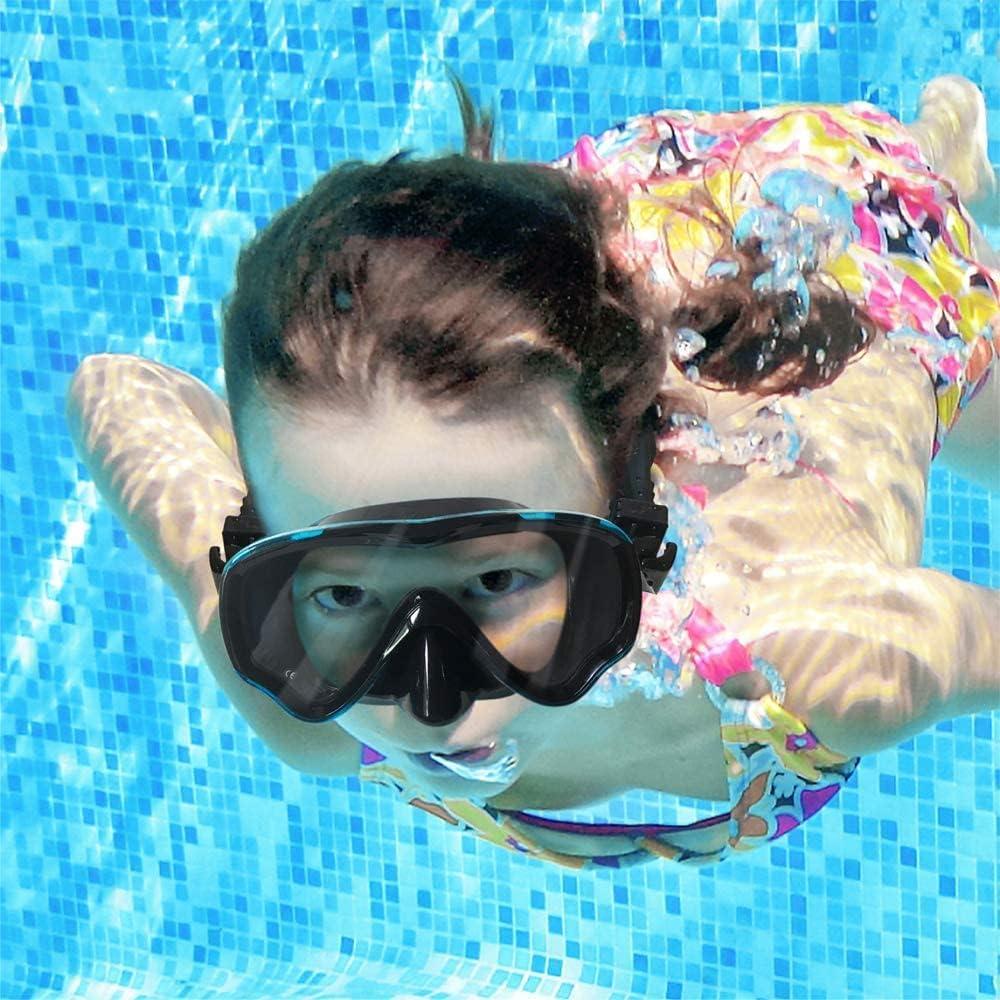 Máscara de Buceo para Niños Berallo Antivaho Azul 4-14 Años