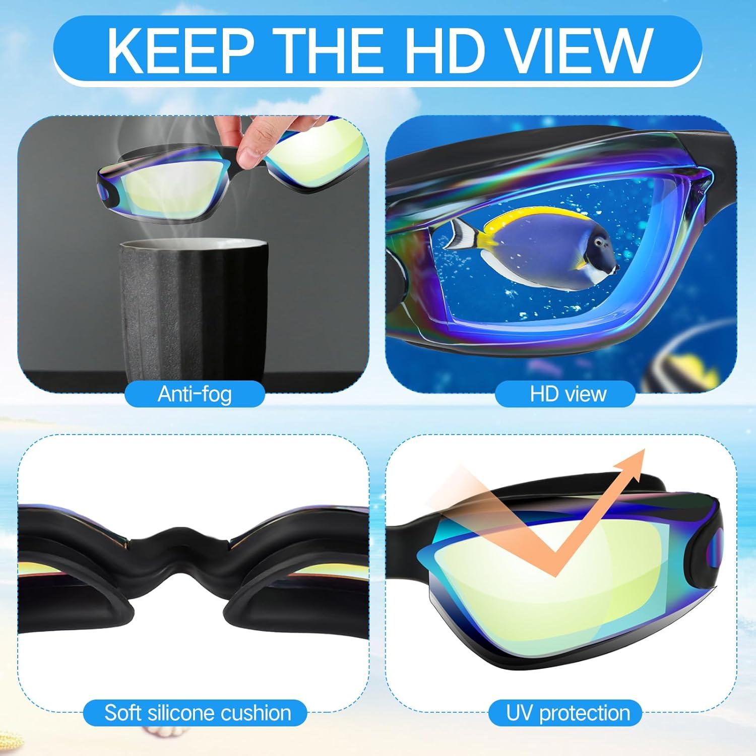 Paquete de 24 Gafas de Natación Konohan Antivaho Silicona