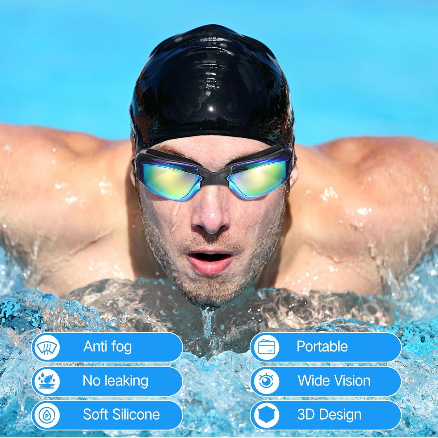 Paquete de 24 Gafas de Natación Konohan Antivaho Silicona