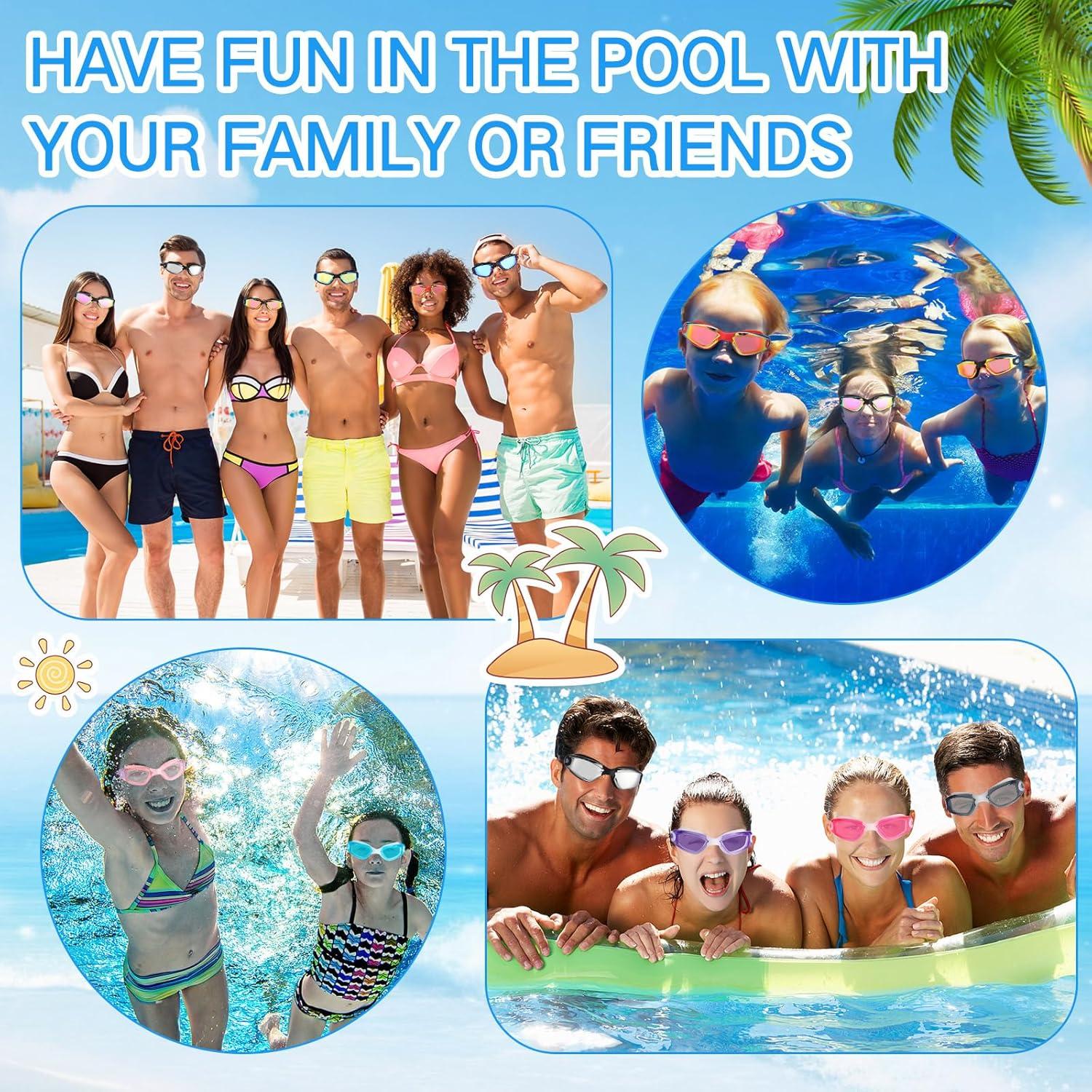 Paquete de 24 Gafas de Natación Konohan Antivaho Silicona