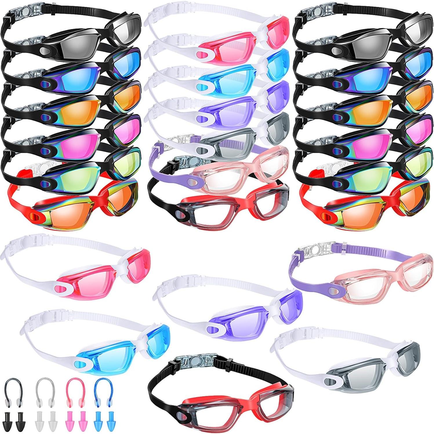 Paquete de 24 Gafas de Natación Konohan Antivaho Silicona