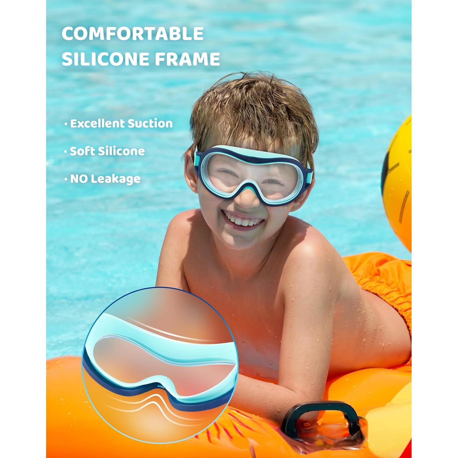 Gafas de Natación Aegend para Niños 3-15 Años Antivaho UV