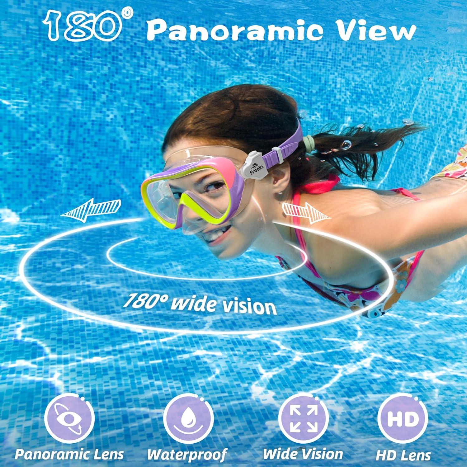Gafas de Natación Freela Kids 4-16 Años Anti-Vaho 180°