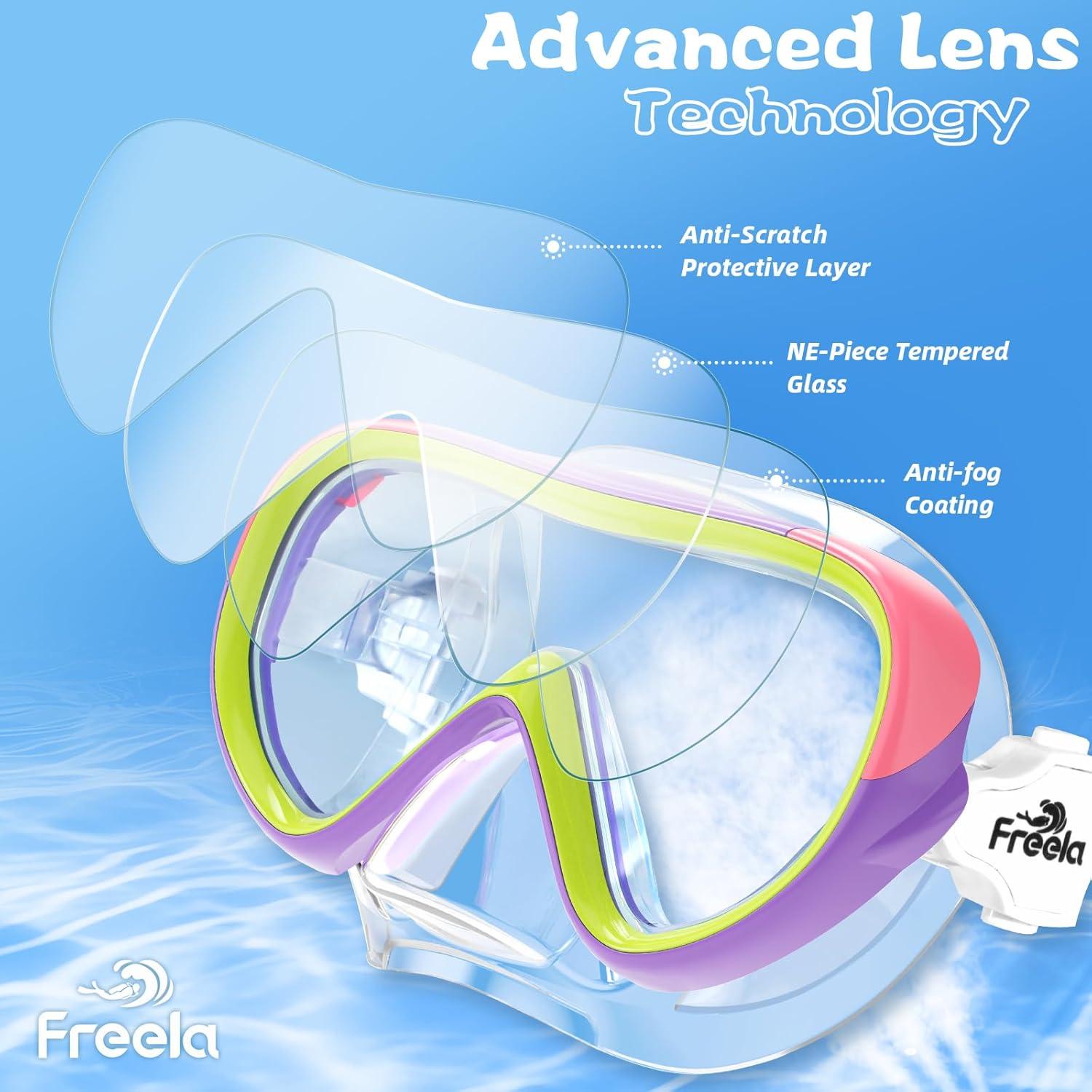 Gafas de Natación Freela Kids 4-16 Años Anti-Vaho 180°