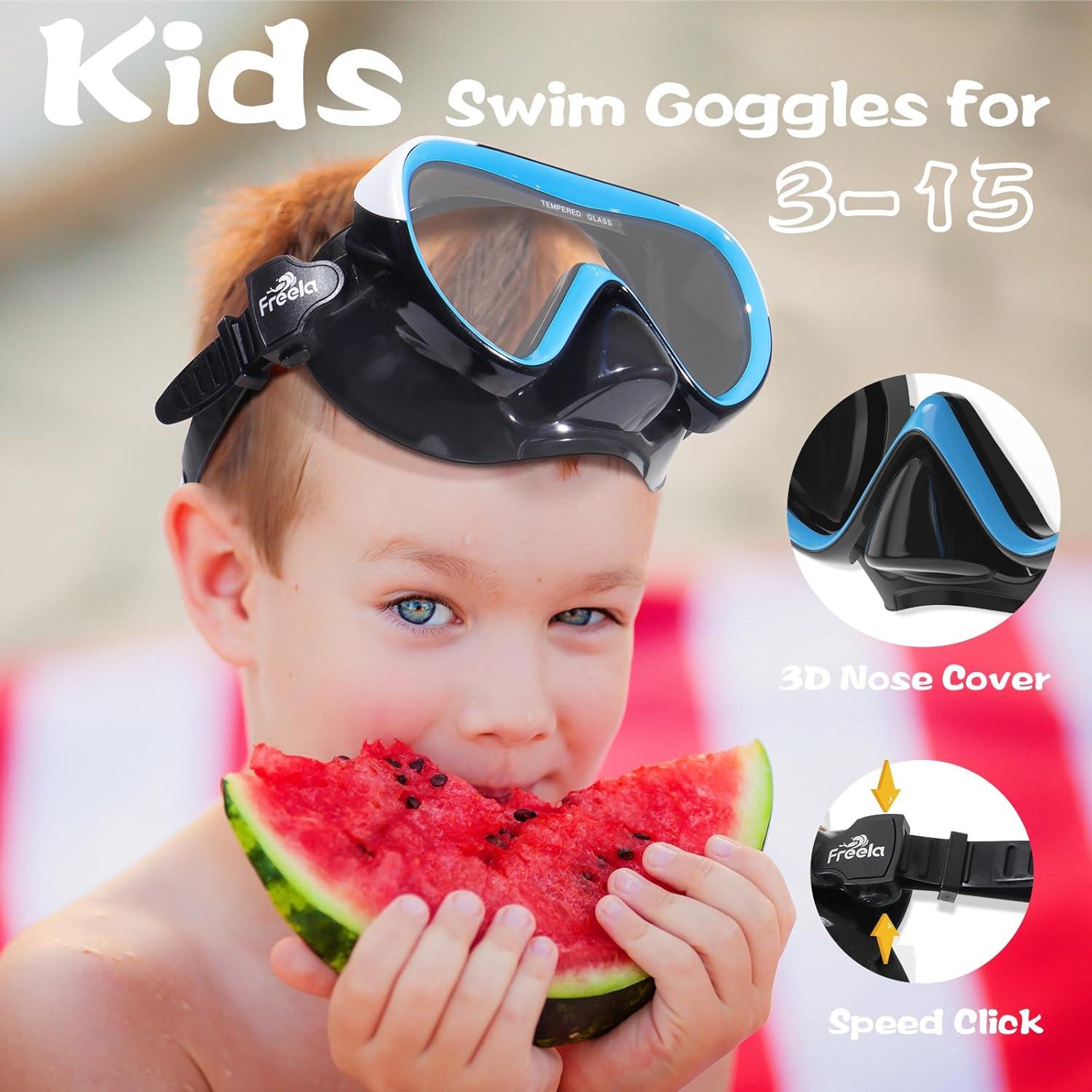 Gafas de Natación Freela Kids 4-16 Años Anti-Vaho 180°