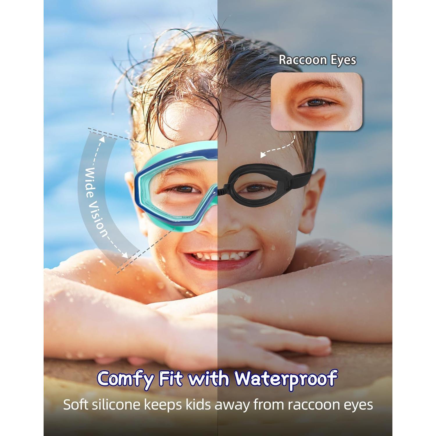 Gafas de Natación para Niños 3-15 años Anti-vaho UV - 2 Piezas